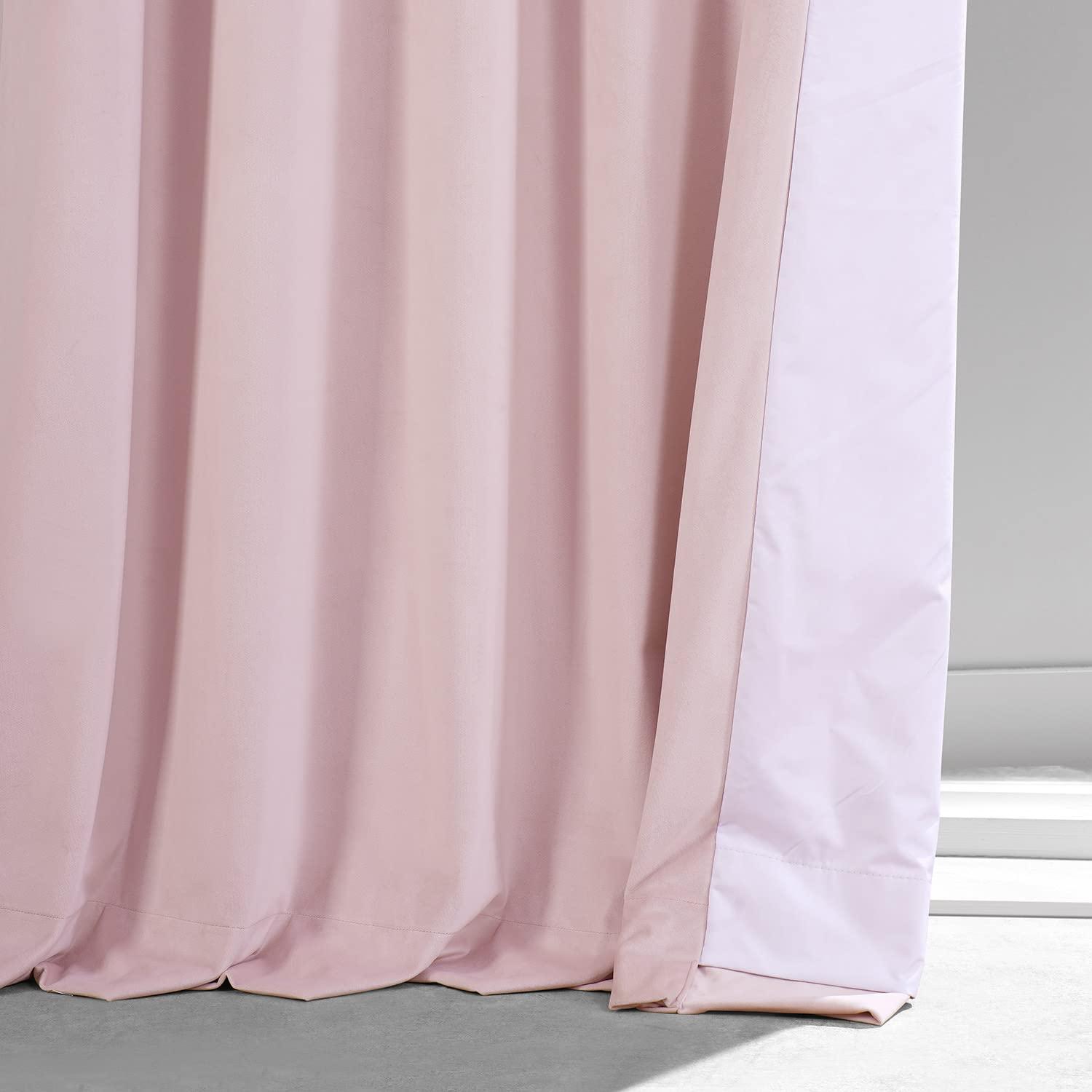 Half Price Drapes Signature Rose Water Plush Velvet Hotel Blackout Curtains(1 Panel), 50W X 108L