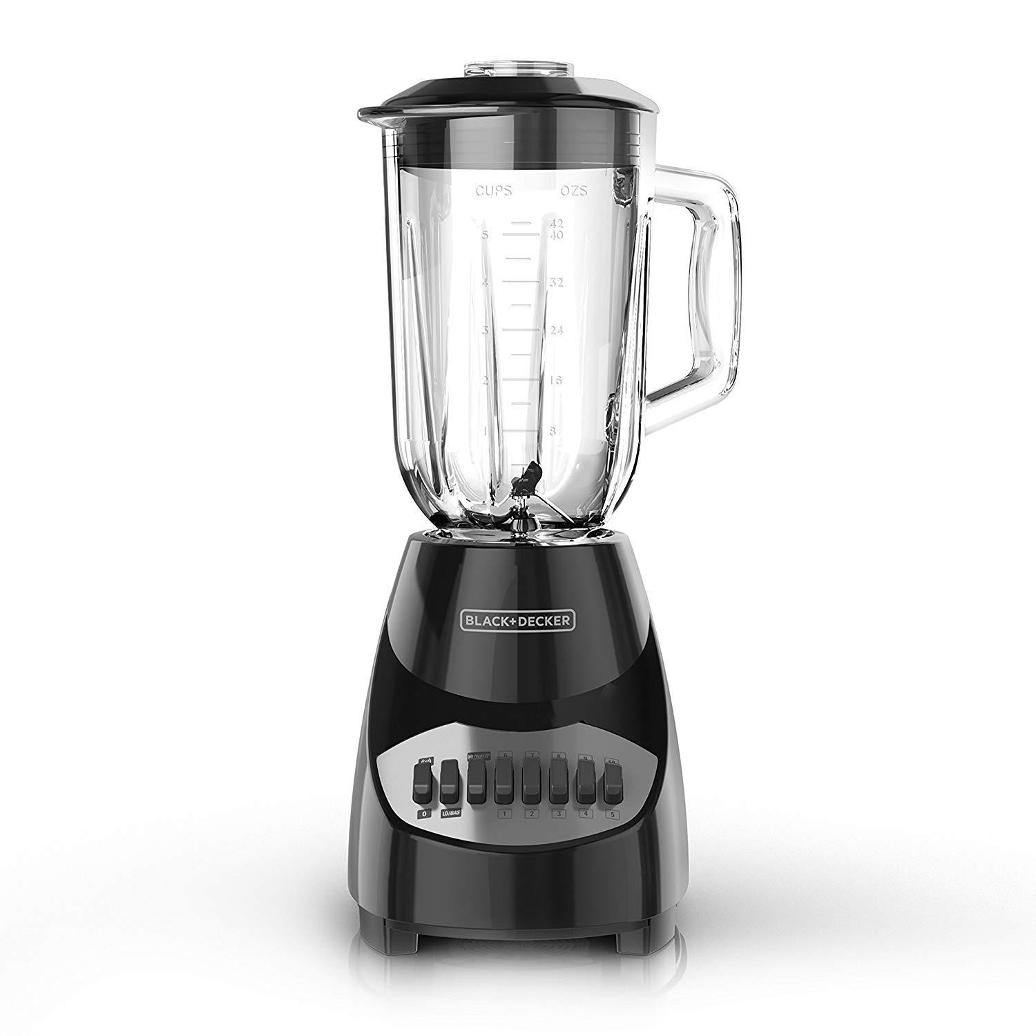 BLACK+DECKER BLACK+DECKER 10-Speed Countertop Blender, BL2010BG, 6-Cup Glass Jar, Dishwasher-Safe, Stainless Steel Blade, Suction Feet