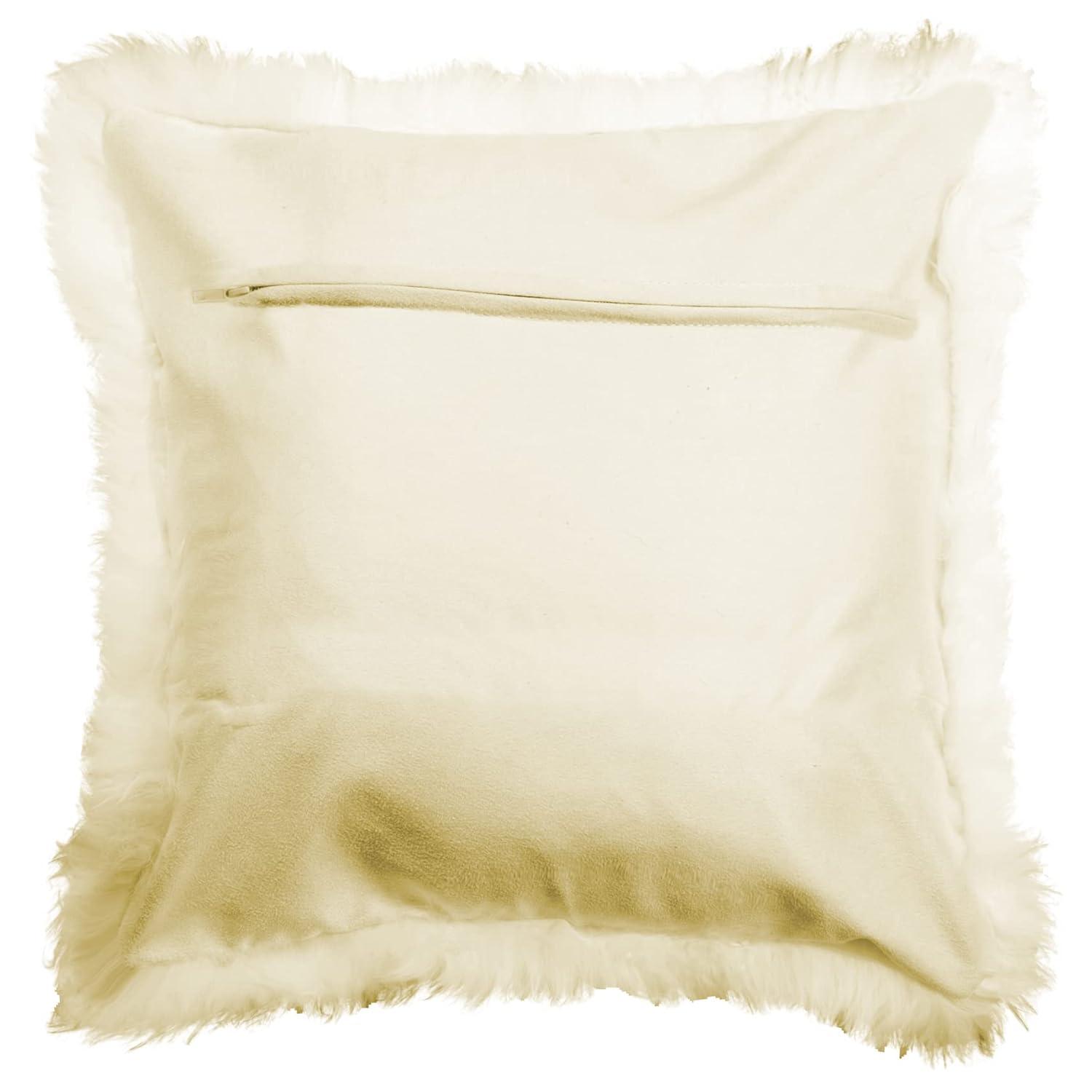 Natural New Zealand Sheepskin Pillow | Natural | 18"x18"