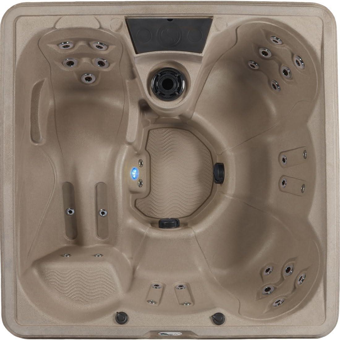 Aqualife® by Strong Spas® Ariana™ 6-Person 30-Jet Lounger Hot Tub Spa with Built-In Ice Bucket, 5 BHP 2-Speed Pump, LED Lighting, 4kW Stainless Steel Heater and Ozonator, Insulated Cover Included & Reviews | Wayfair