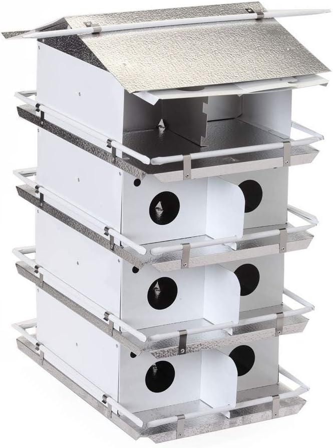 Birds Choice Birds Choice Large Coates Original 4-Level, 16-Suite Purple Martin Bird House, White/Grey