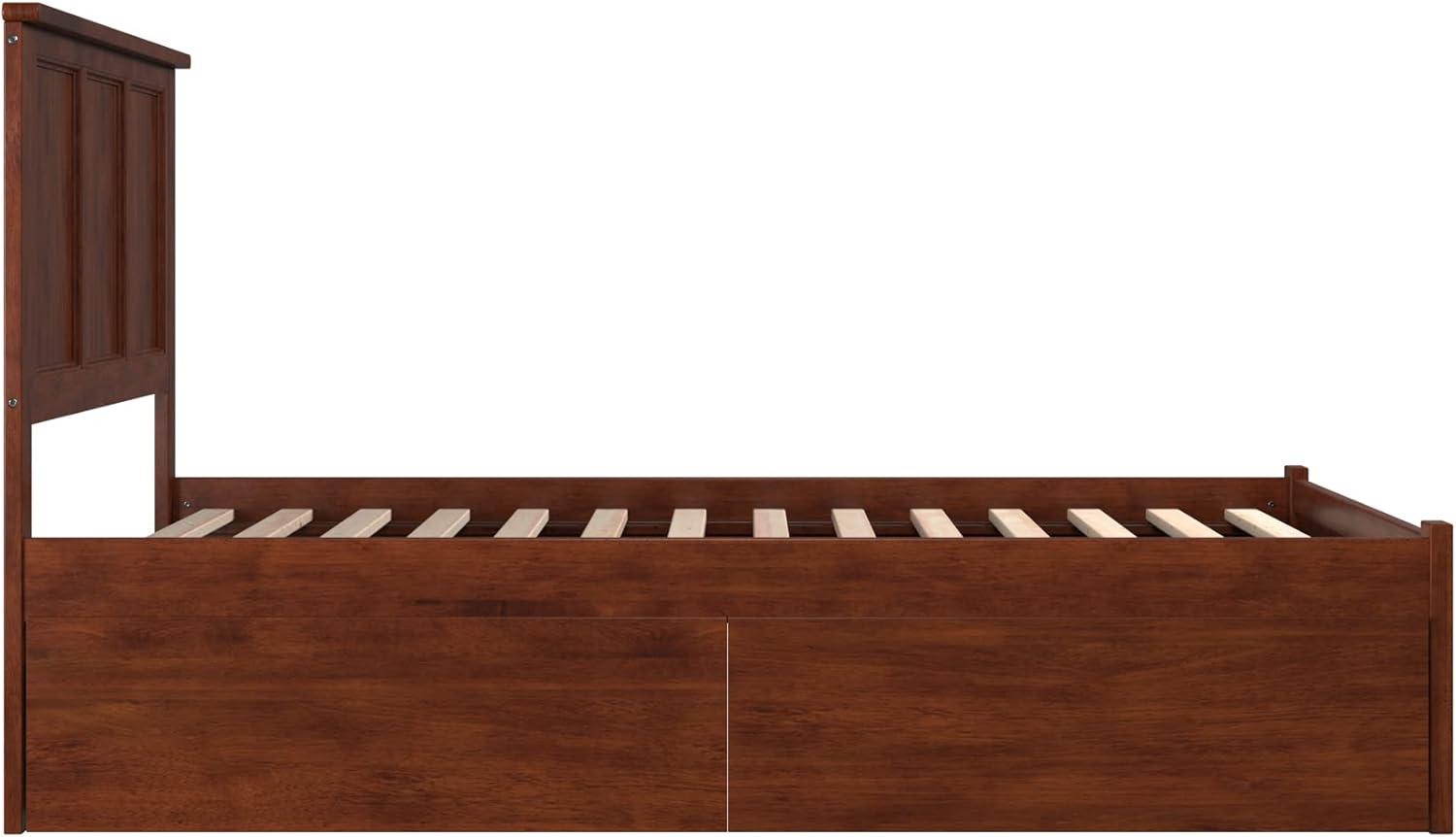 Madison Platform Bed with Flat Panel Foot Board and 2 Urban Bed Drawers in Multiple Colors and Sizes