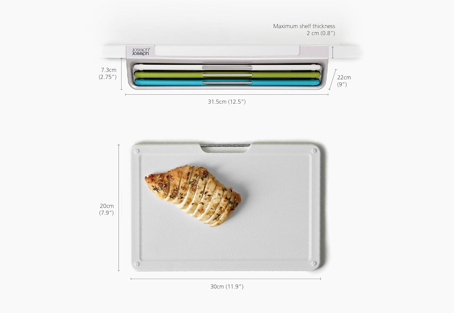 Joseph Joseph Joseph Joseph Folio Slim 3-Piece Under-shelf Cutting Board Set