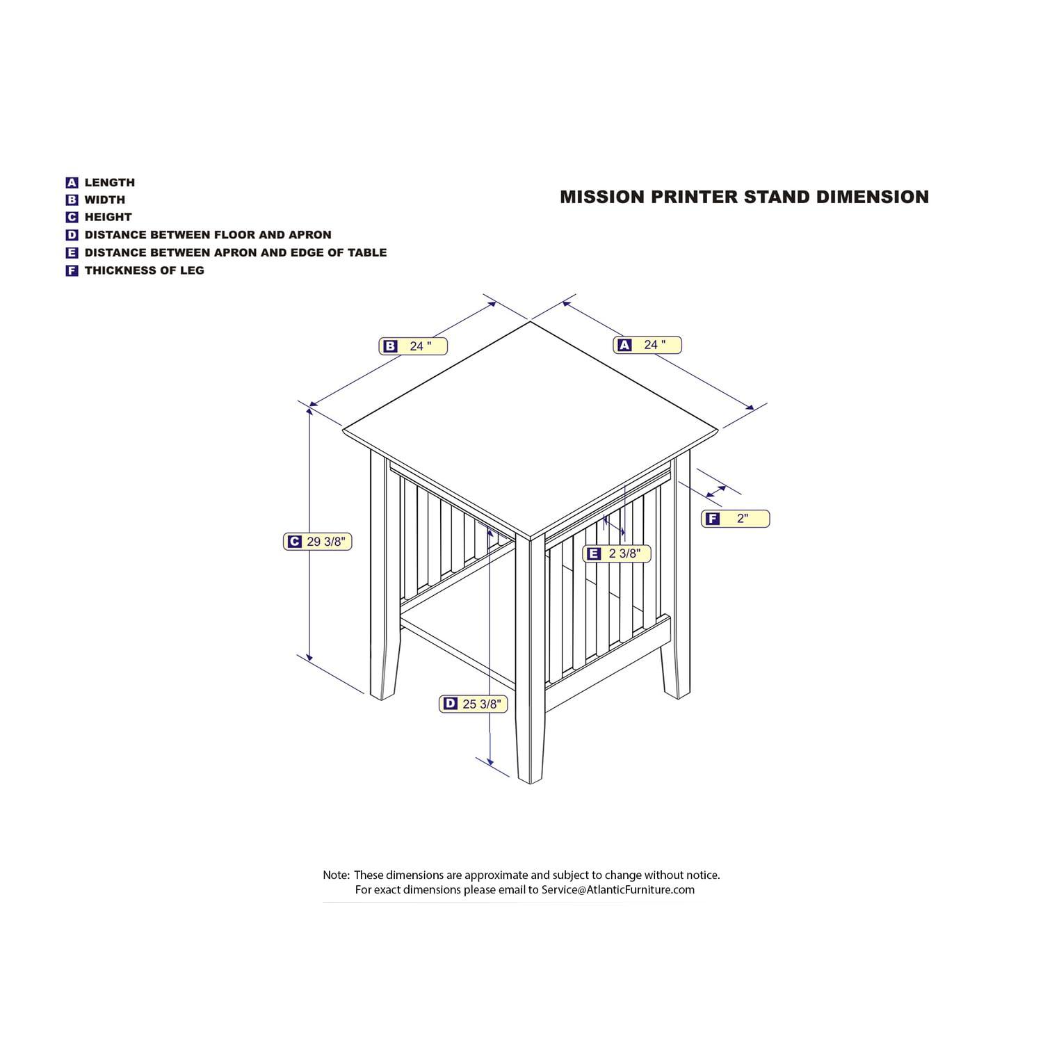 Laurel Foundry Modern Farmhouse® Moffett Solid Hardwood Printer Stand