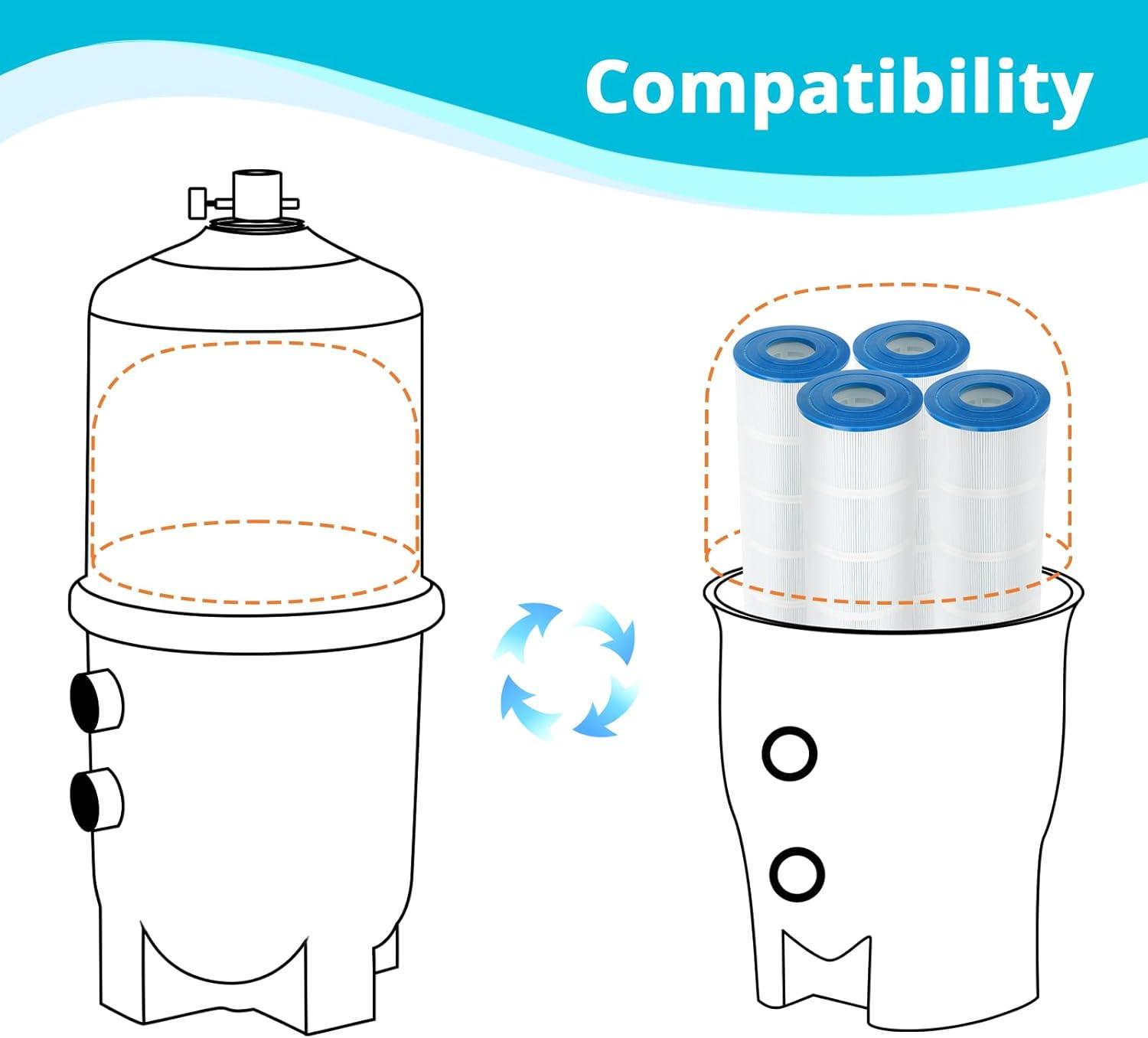 Wowreed Wowreed Pool Filter Compatible with CCP420,C-7471,4 pack (Set of 4)