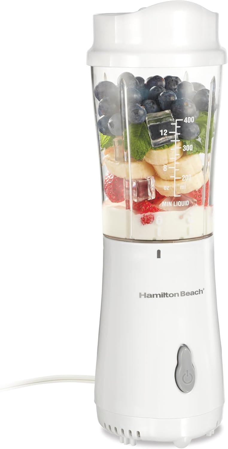 Hamilton Beach Personal Blender with Travel Lid, 14 oz. jar, white, 51101G