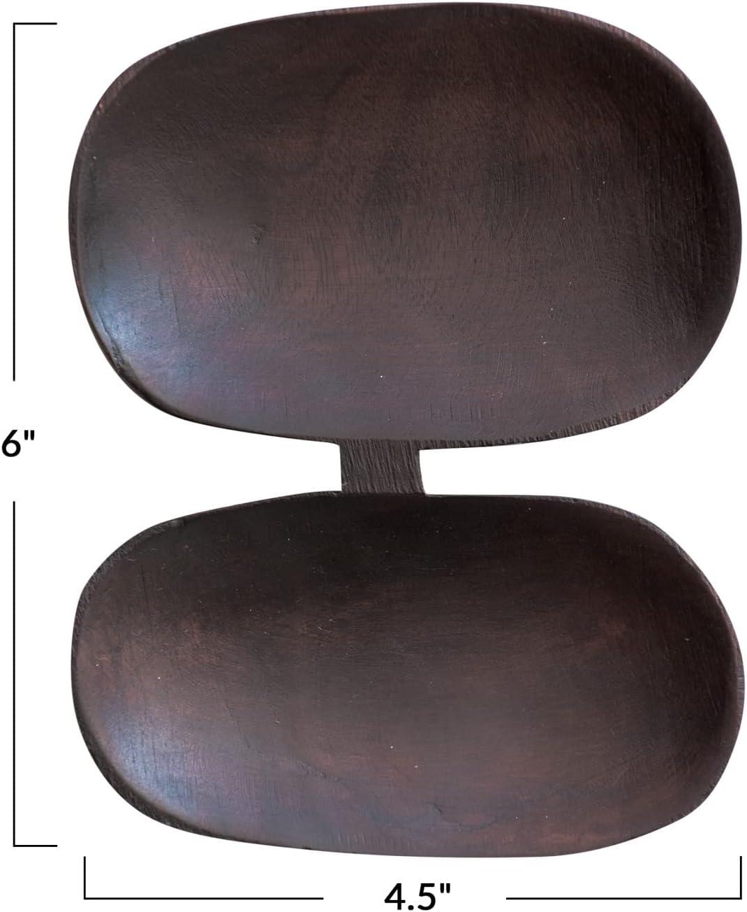 Bloomingville Modern Wood Serving Dish with 2 Sections, Brown