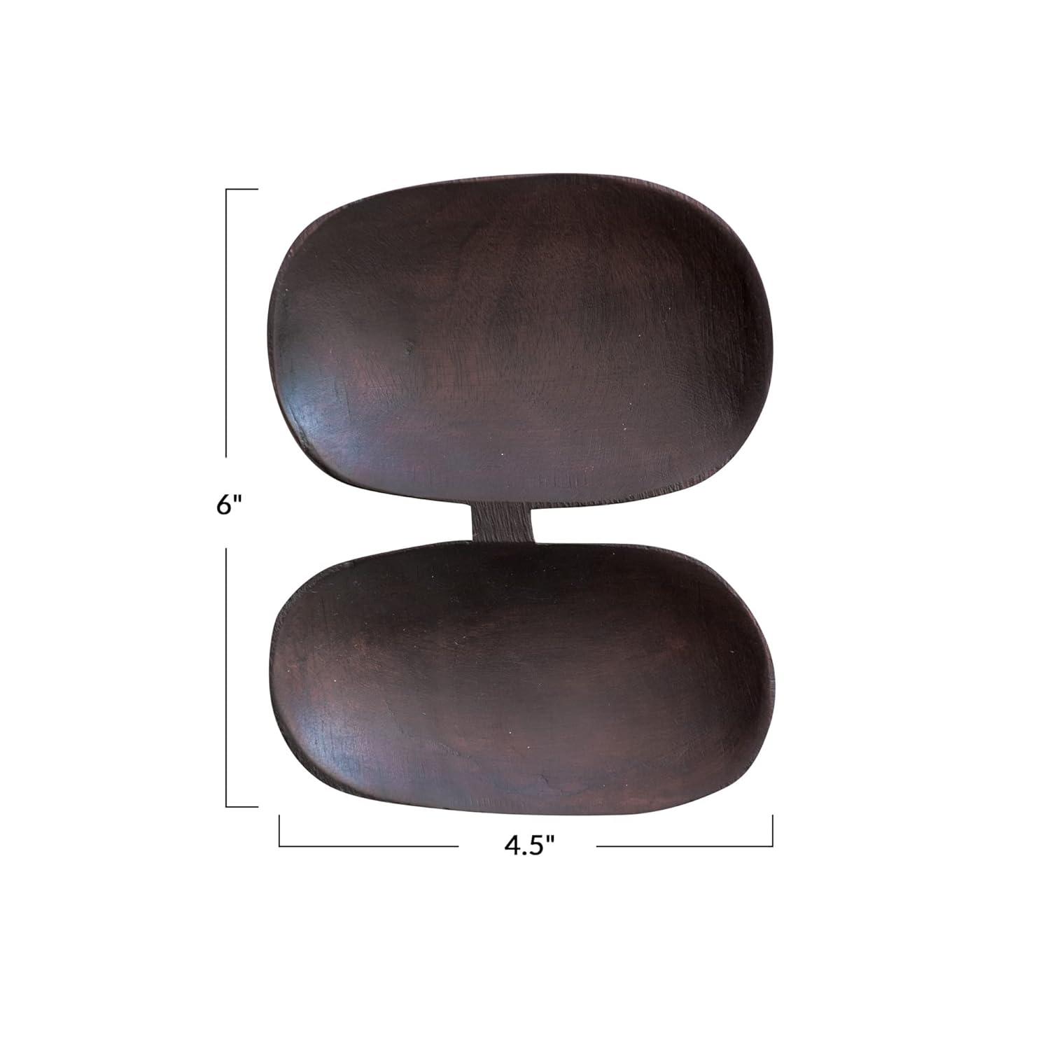 Bloomingville Modern Wood Serving Dish with 2 Sections, Brown