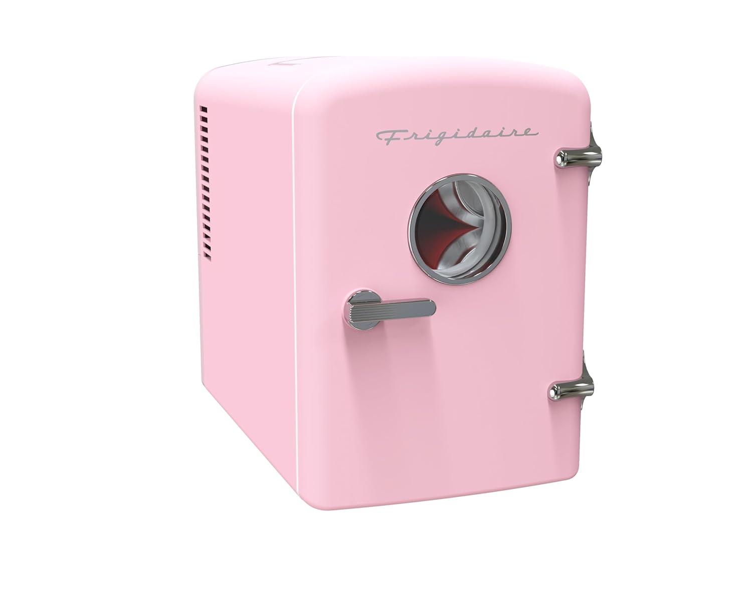 Frigidaire Retro Mini Fridge Cooler, Holds Up to 9 Cans, Portable Fridge for Car, Office, Bedroom, Dorm Room