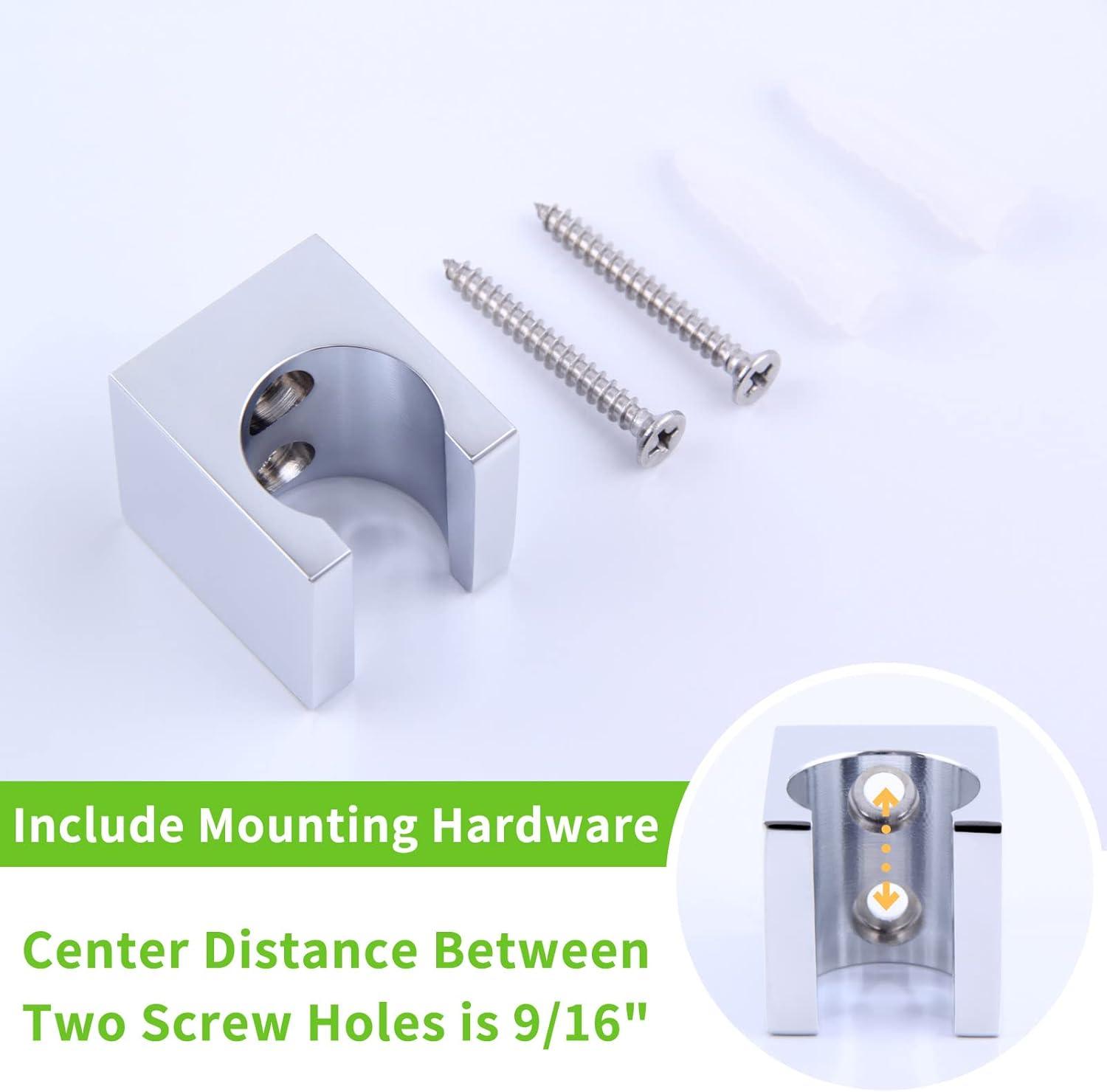 Handheld Shower Head Holder, Angle Simple Brass Shower Handle Holder, Bidet Sprayer Holder, Shower Head Bracket, Hand Held Shower Wand Holder, Shower Arm Holder Wall Mount, Chrome