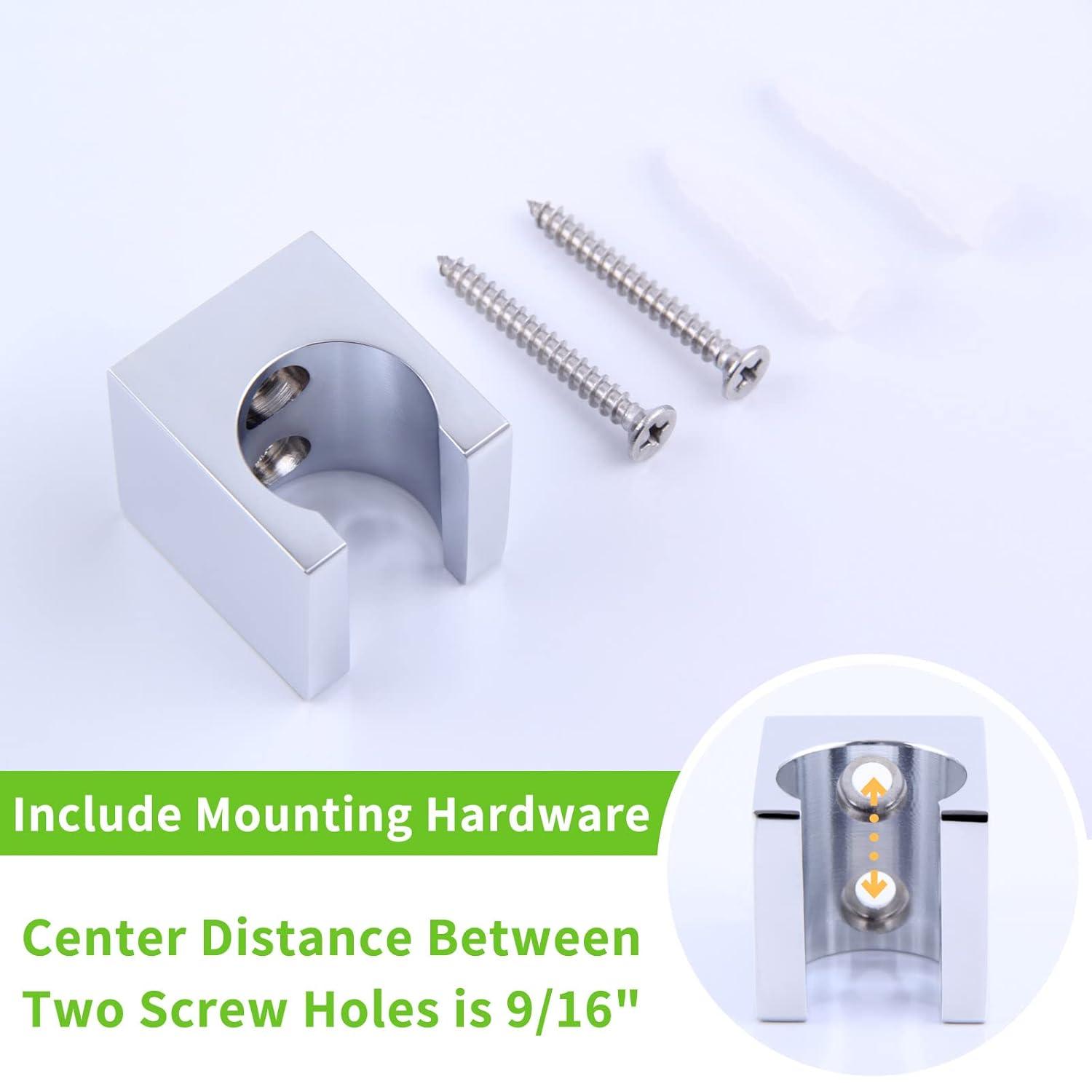 Handheld Shower Head Holder, Angle Simple Brass Shower Handle Holder, Bidet Sprayer Holder, Shower Head Bracket, Hand Held Shower Wand Holder, Shower Arm Holder Wall Mount, Chrome