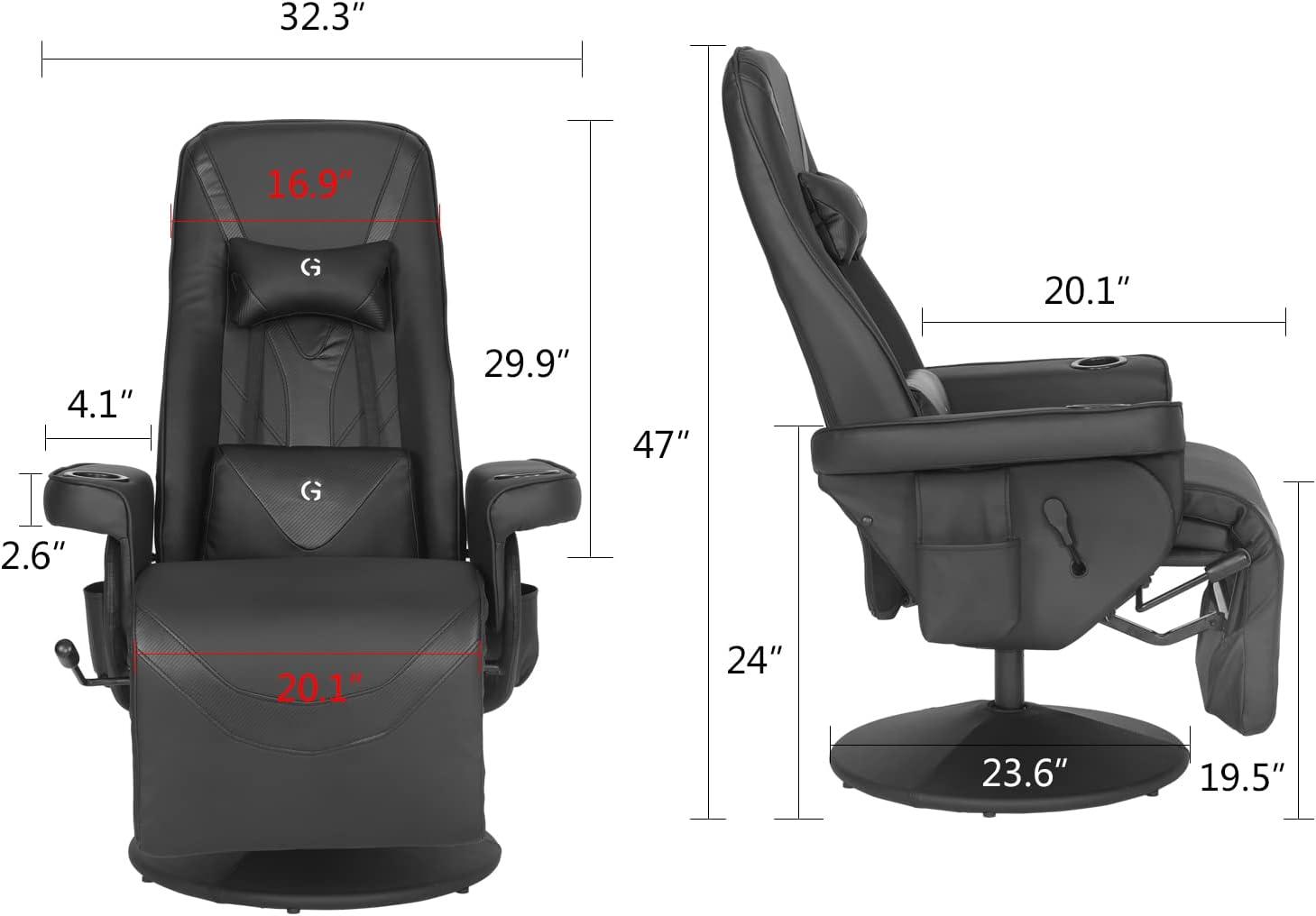 Queen Throne Video Gaming Chair Ergonomic Recliner Racing Chair, High Back Swivel Chair with Footrest and Adjustable Backrest, Lumbar Support, Headrest and Cupholders, Pink White