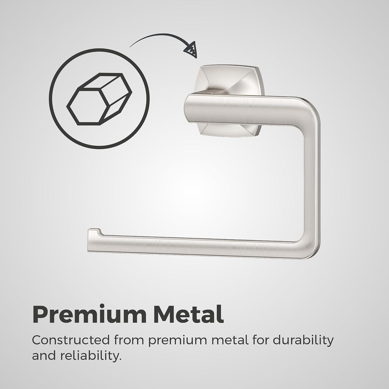 Pfister Vaneri Towel Ring, Hand Towel Holder for Bathroom, Wall-Mounted, Screw-In, Spot Defense Brushed Nickel Finish, BRBVRI0GS