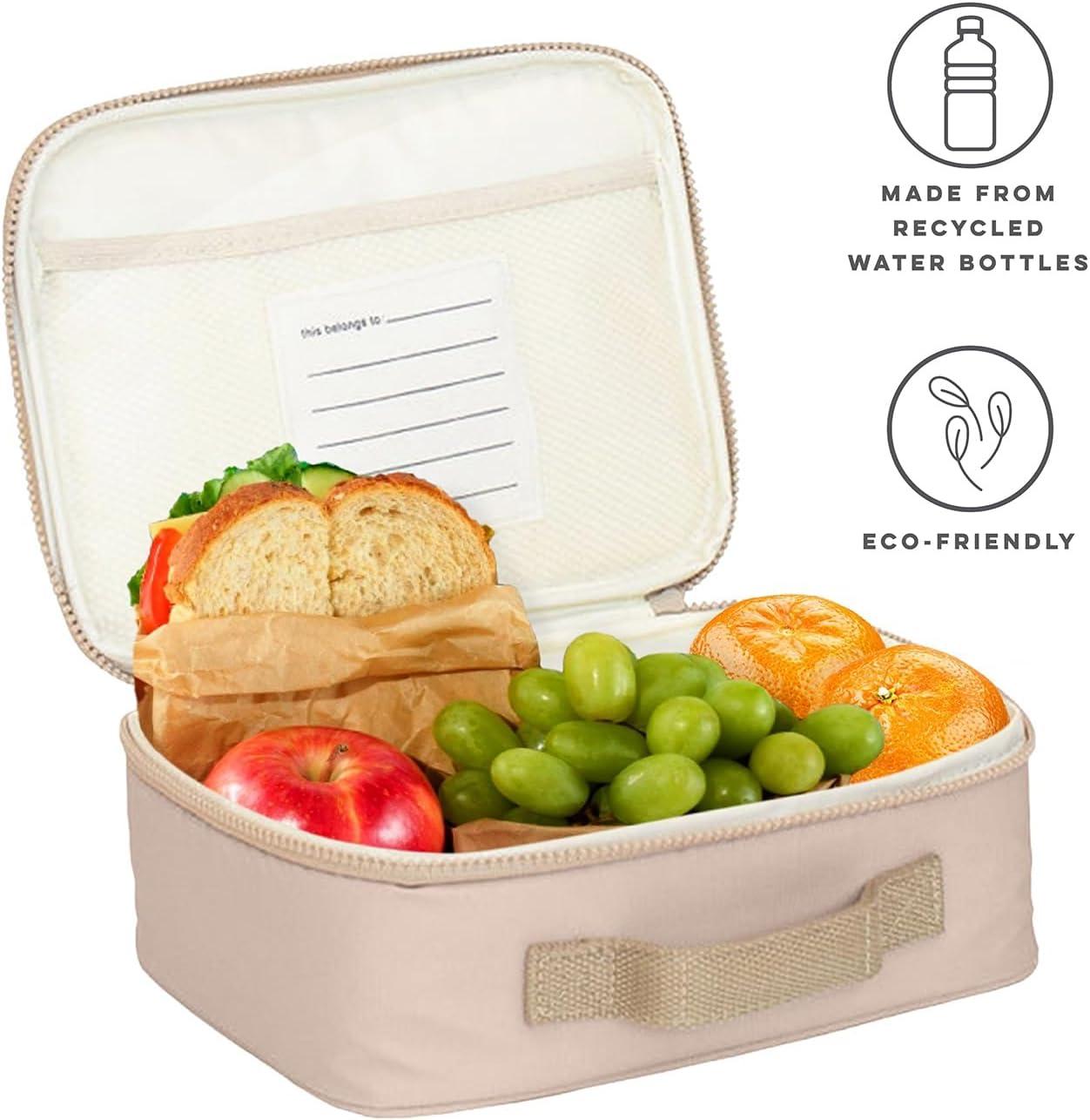 3 Sprouts 3 Sprouts - Recycled Fabric Insulated School Lunch Bag for Kids