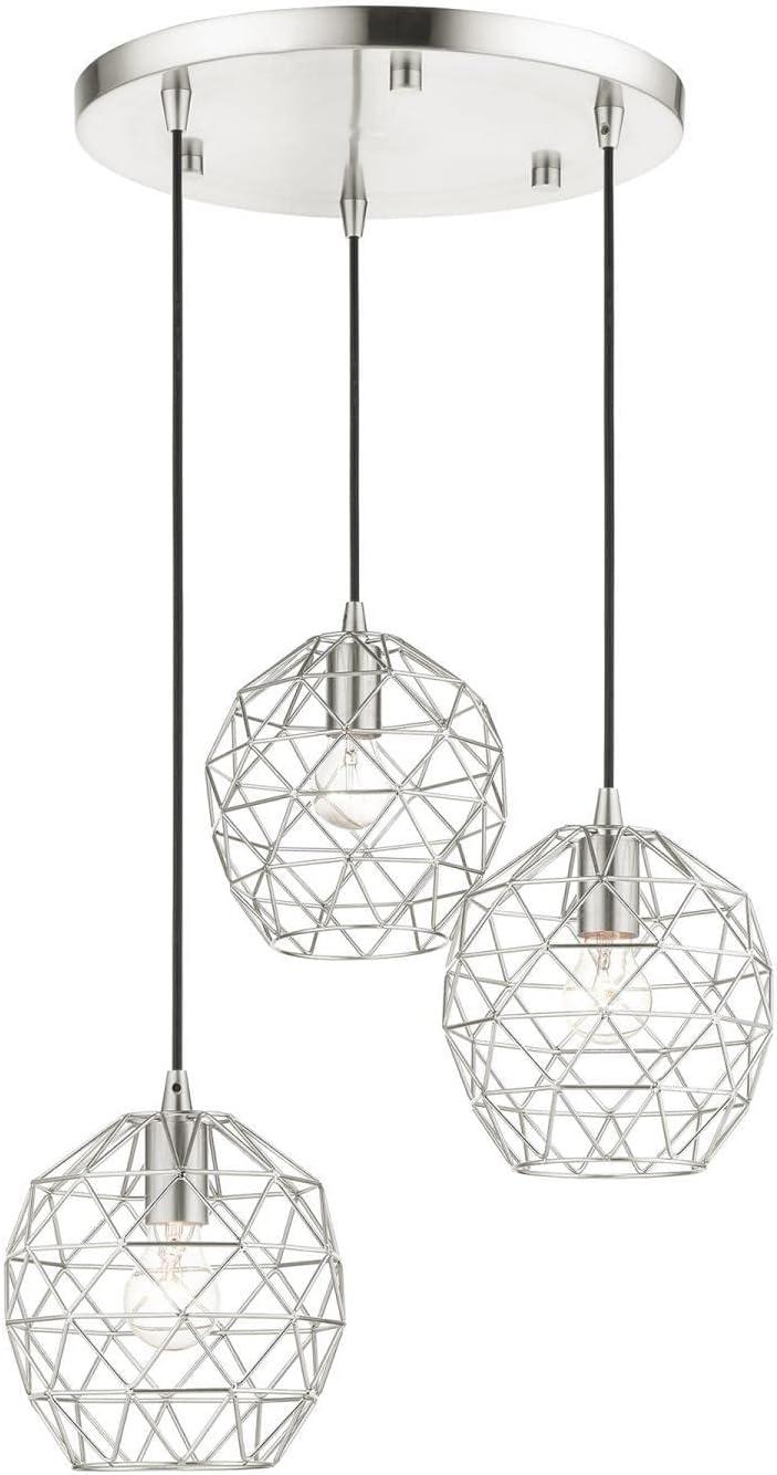 Livex Lighting Geometrix 3 - Light Pendant in  Brushed Nickel