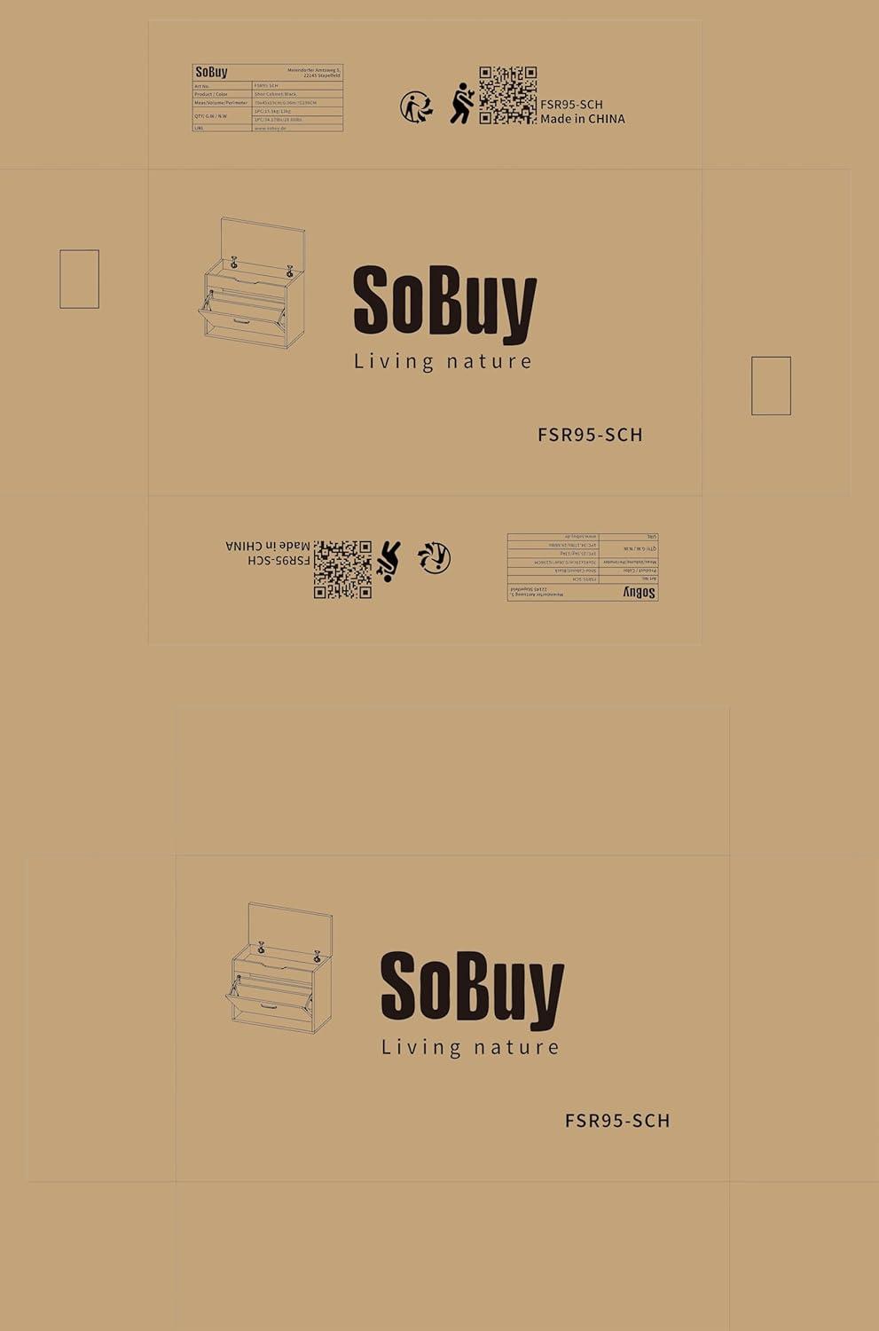 SoBuy Small Shoe Bench, Narrow Shoe Cabinet with Folding Padded Seat, Small Space Shoe Rack, White, FSR95-W