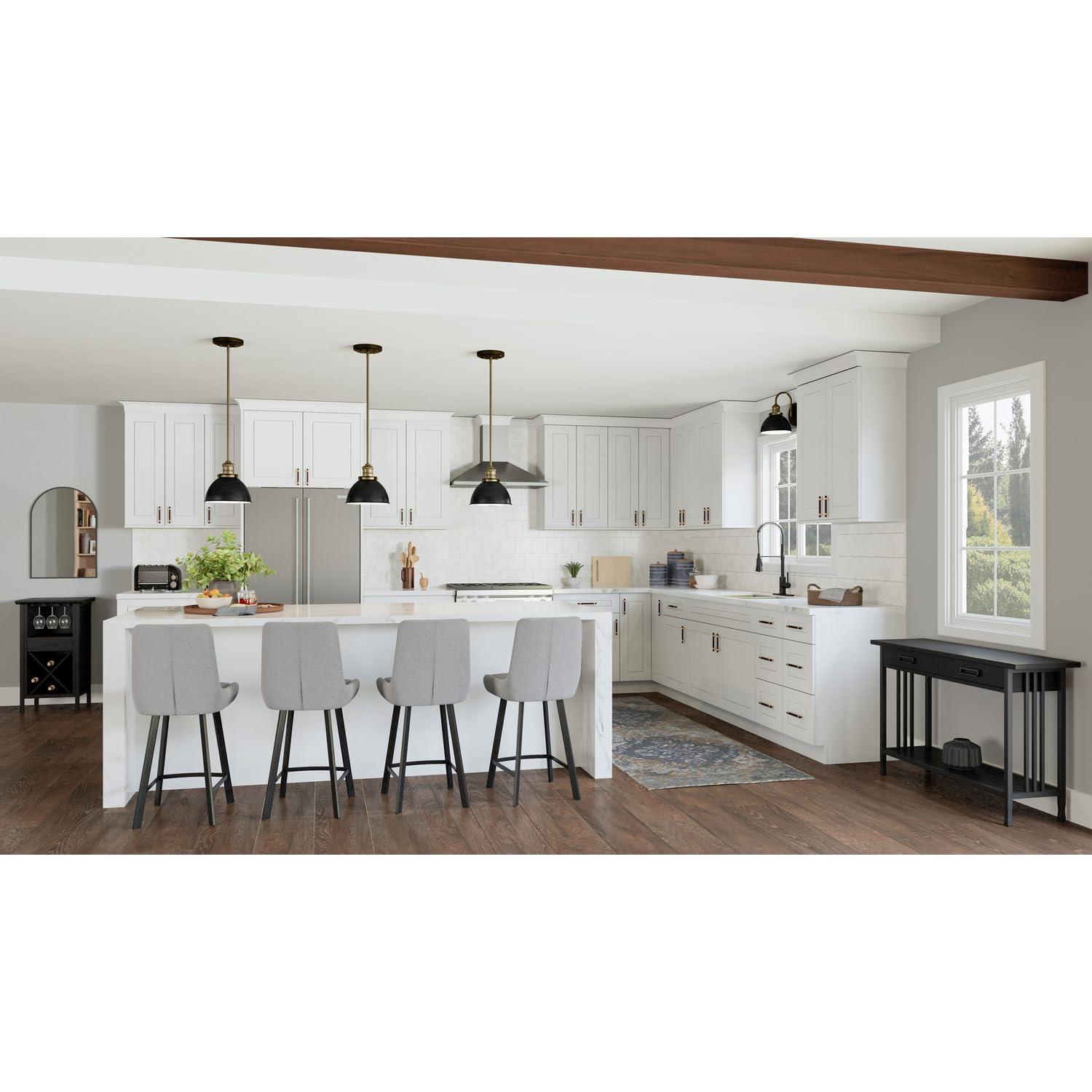 Design House Design House Brookings Unassembled Shaker Sink Base Kitchen Cabinet, White