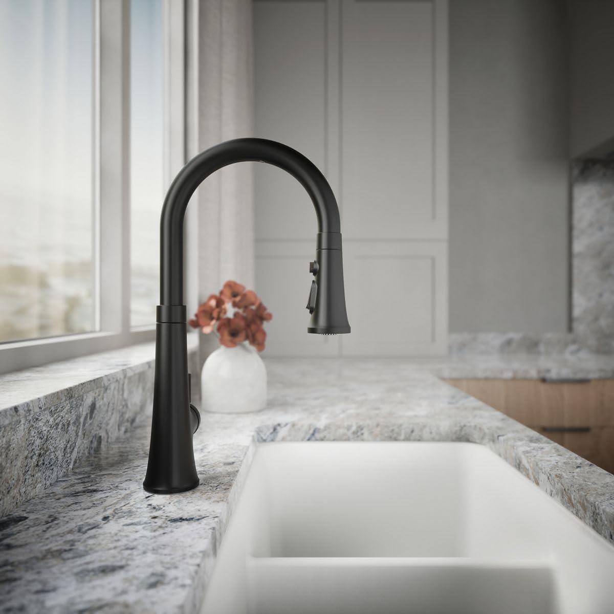 Tone Touchless Pull-Down Kitchen Sink Faucet with Three-Function Sprayhead