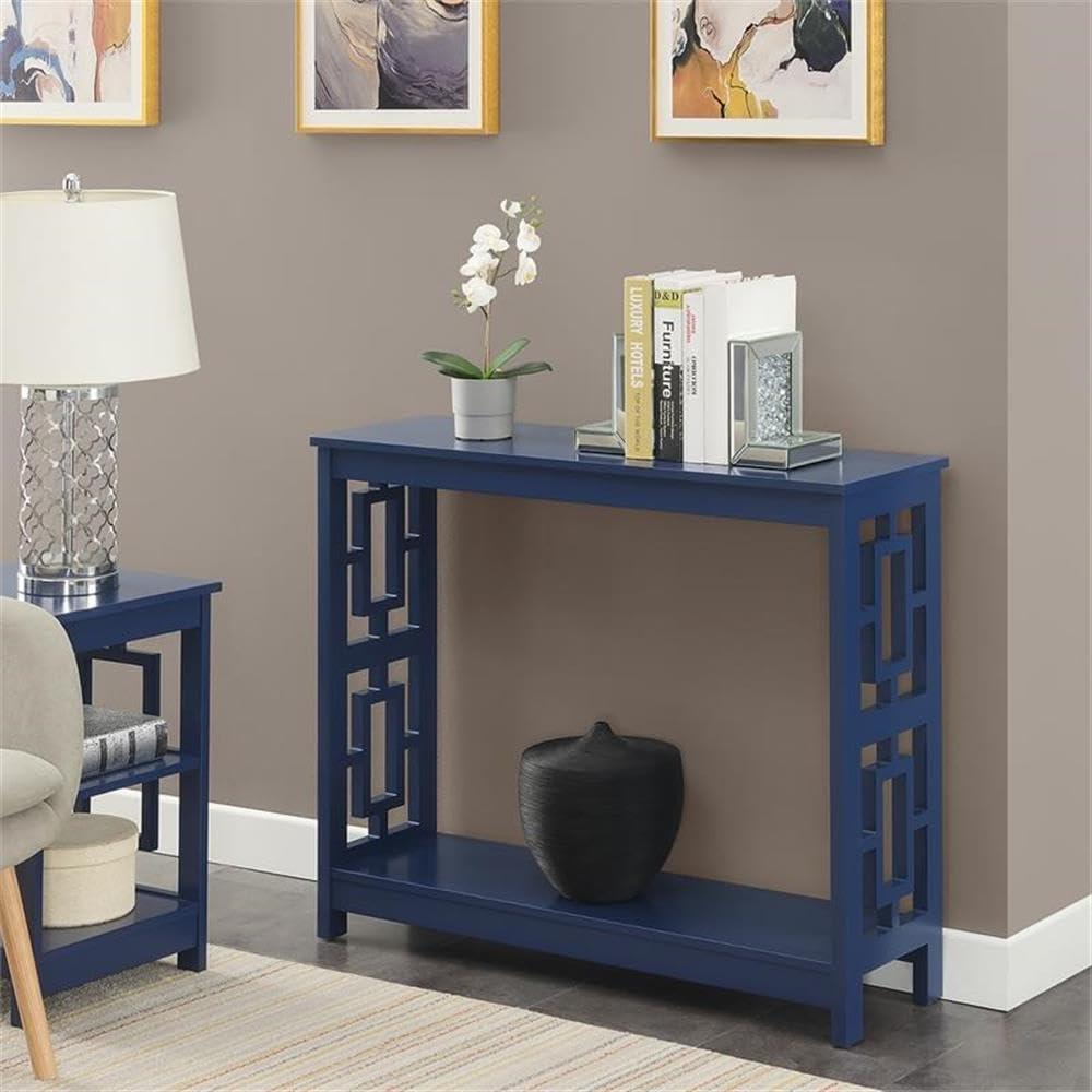 Convenience Concepts Town Square Console Table, Cobalt Blue