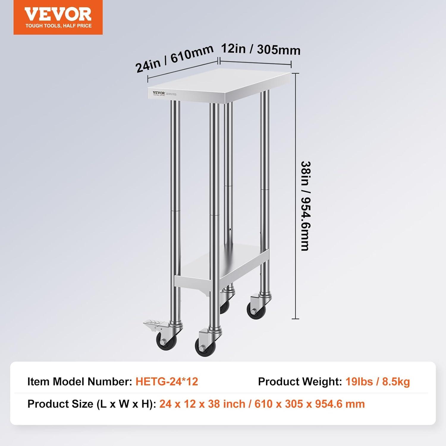 VEVOR Metal Kitchen Cart