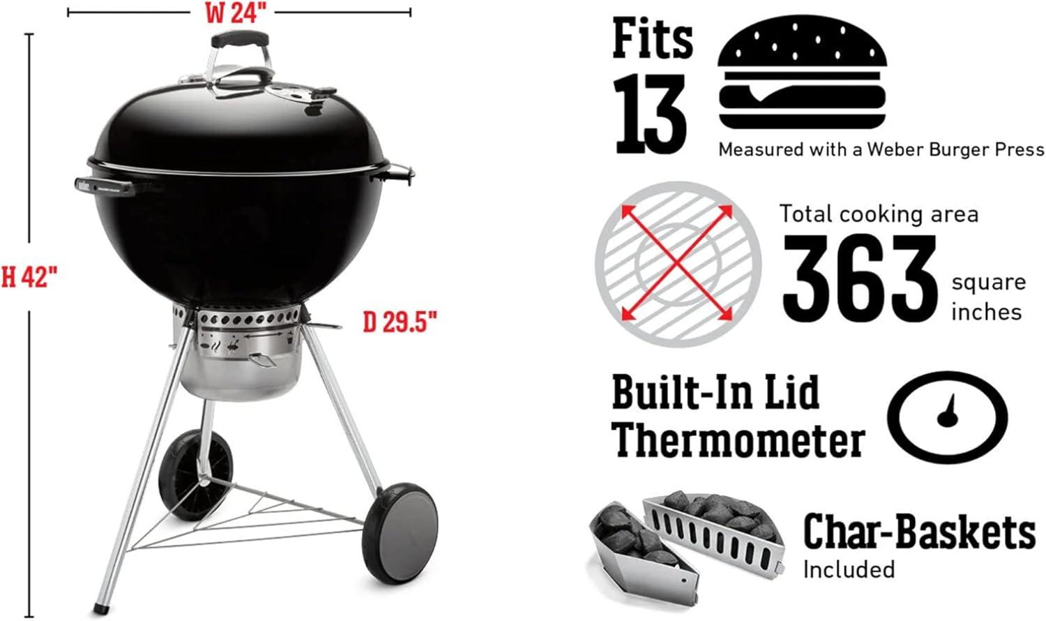 Weber 22 in. Master-Touch Charcoal Grill Smoke