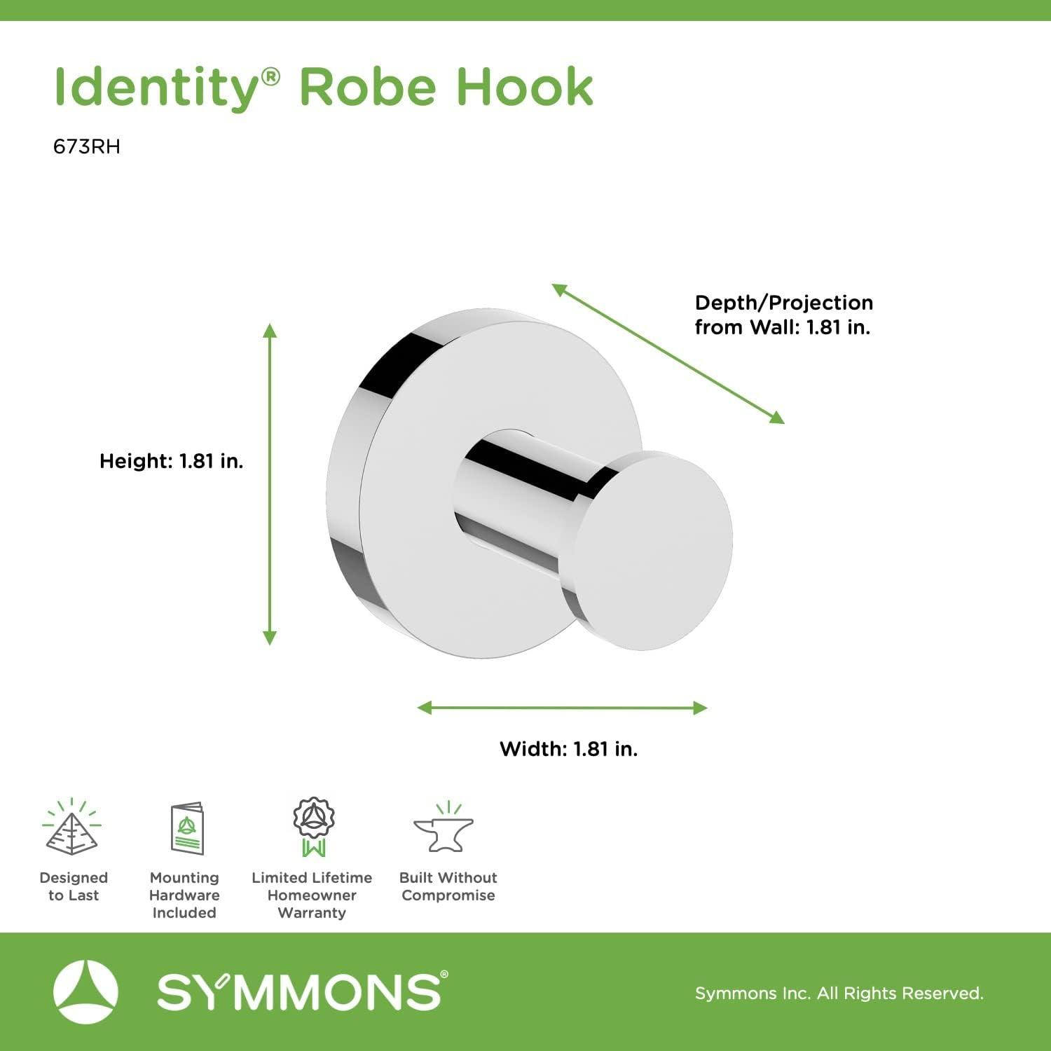 673RH Identity Wall-Mounted Robe Hook in Polished Chrome - High-Quality, Integrity-Driven Design -