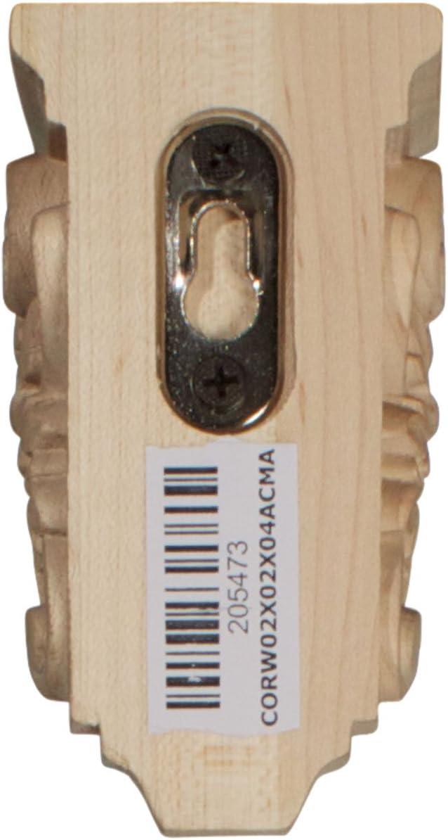 Ekena Millwork 2.25-in x 2.25-in x 4.25-in Unfinished Red Oak Wood Paintable/Stainable Corbel