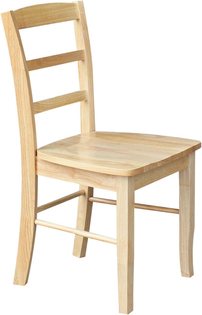 Natural Wood Ladderback High Side Chair Set