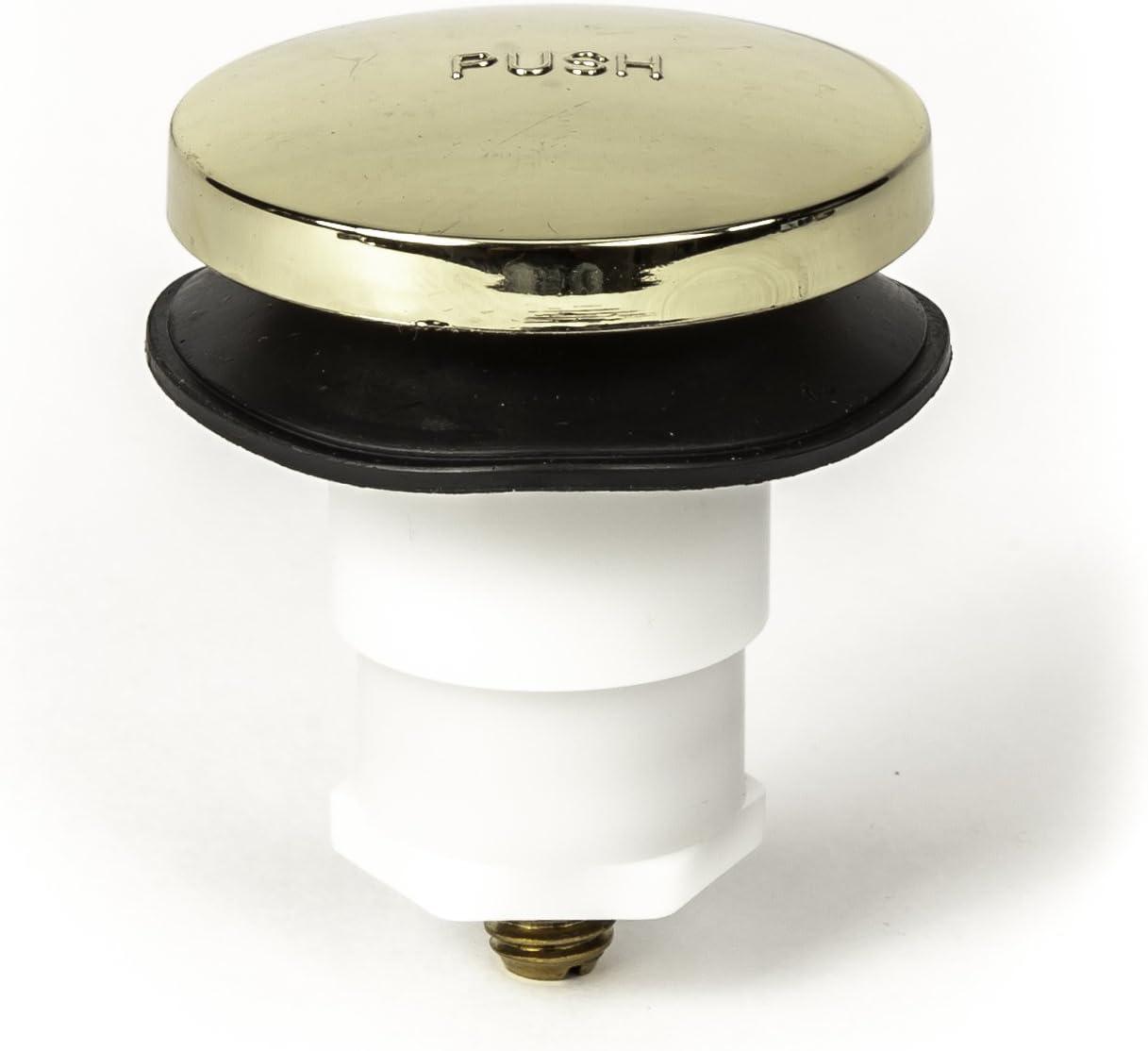 Polished Brass Toe Touch Bathtub Drain Stopper with Hair Catchers