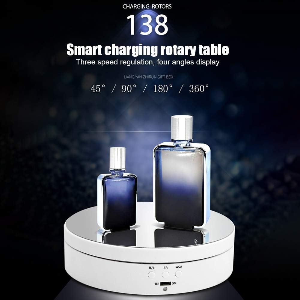 Black and Silver 5.43 Inch Motorized Rotating Display Stand