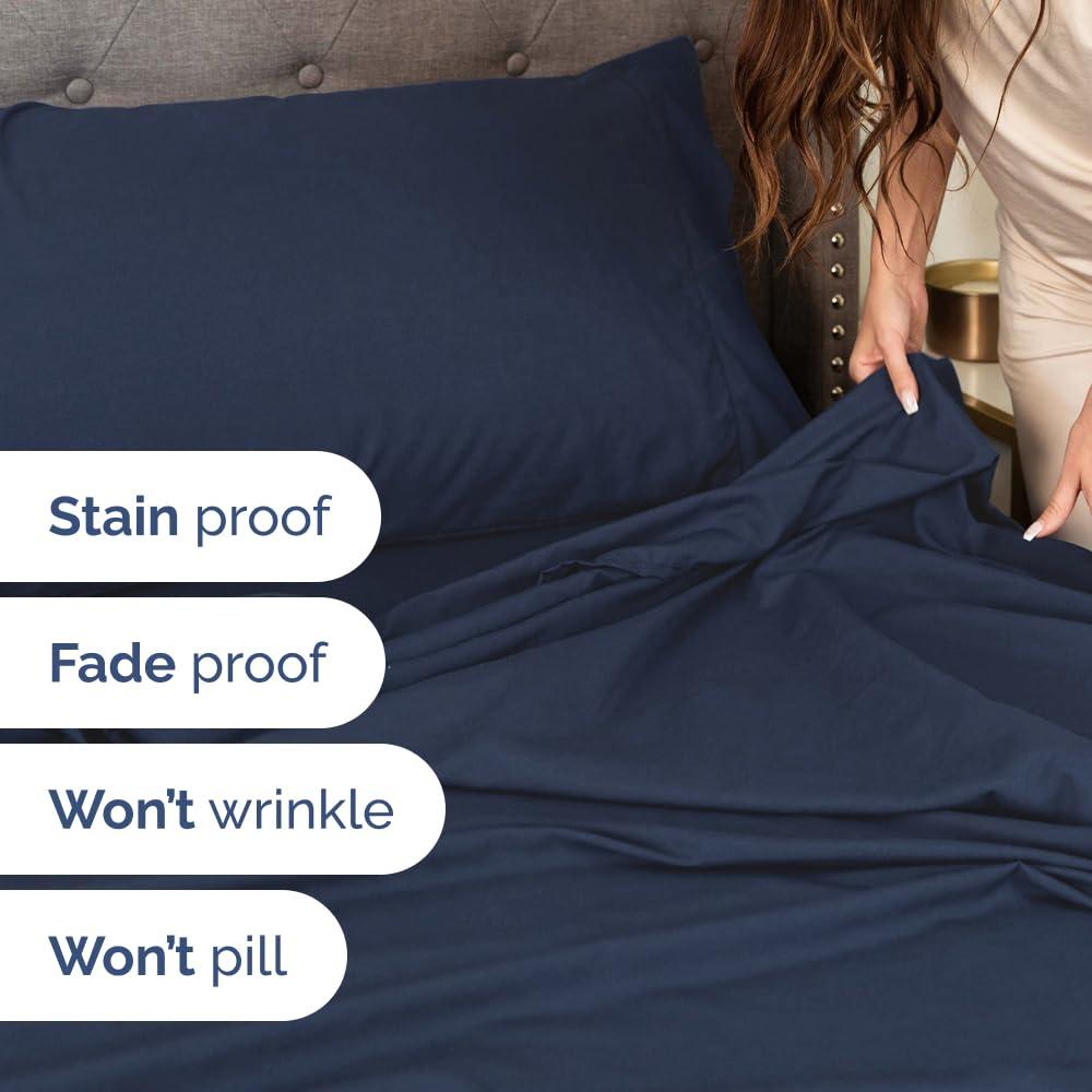 CGK Linens 6 Piece Extra Deep Pocket Ultra Soft & Cooling Sheet Set