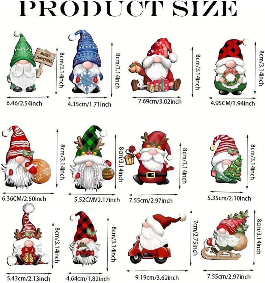 dajkiuy Clearance 24pcs Christmas Gnome Wooden Hanging Ornaments,Wood Hanging Decor for Christmas Tree Decorations Gnome Santa Doll Hanging Craft Holiday Party Supplies