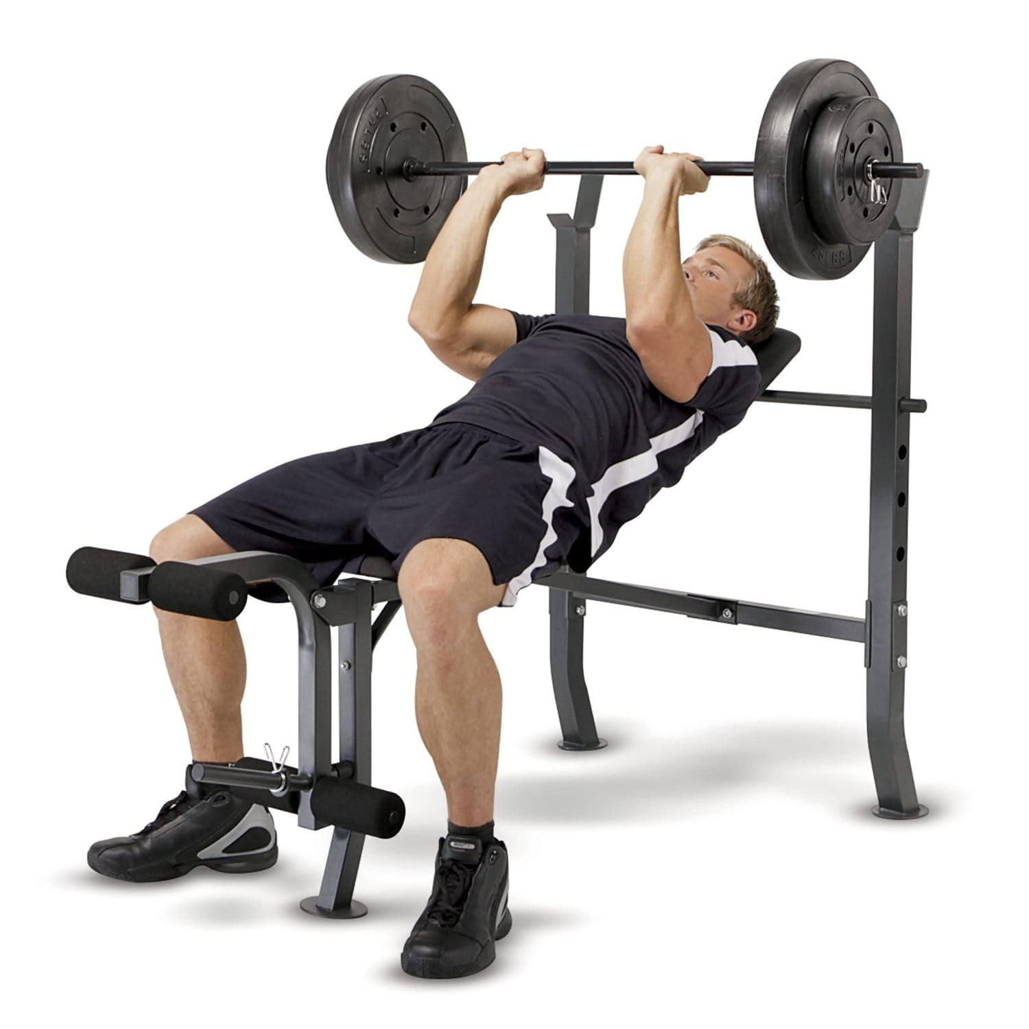 Marcy Pro Marcy Standard Bench with 100 Lb. Weight Set MD-2082W