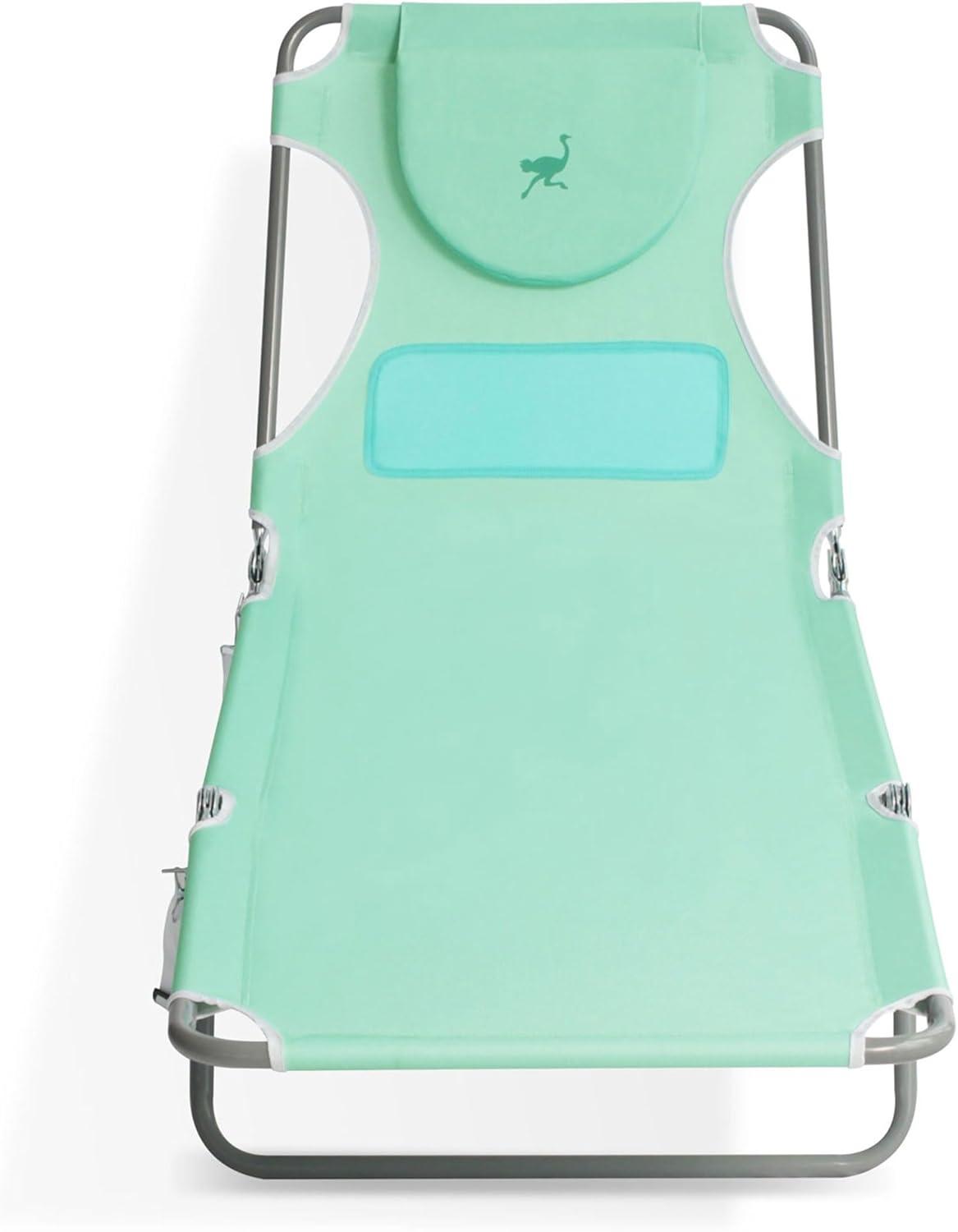 Ostrich Ostrich Chaise Lounge, Portable Facedown Beach Camping Pool Tanning Chair