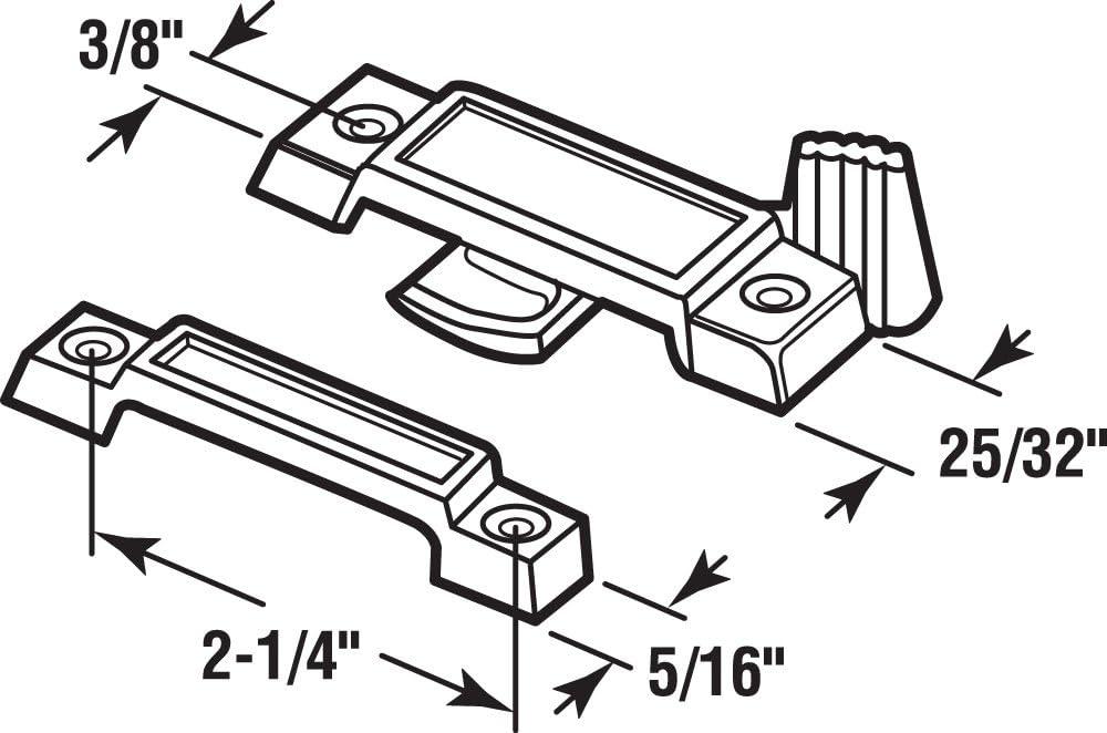 Chrome Slim Line Diecast Window Sash Lock