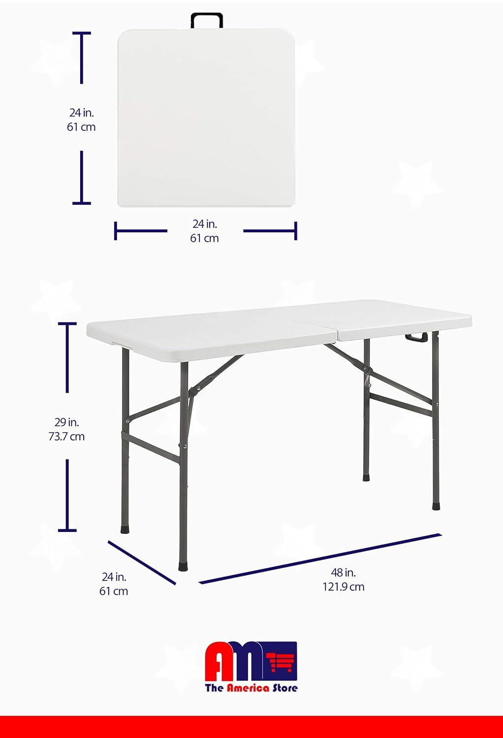 Best Choice Products Plastic Folding Table, Indoor Outdoor Heavy Duty Portable w/ Handle, Lock for Picnic