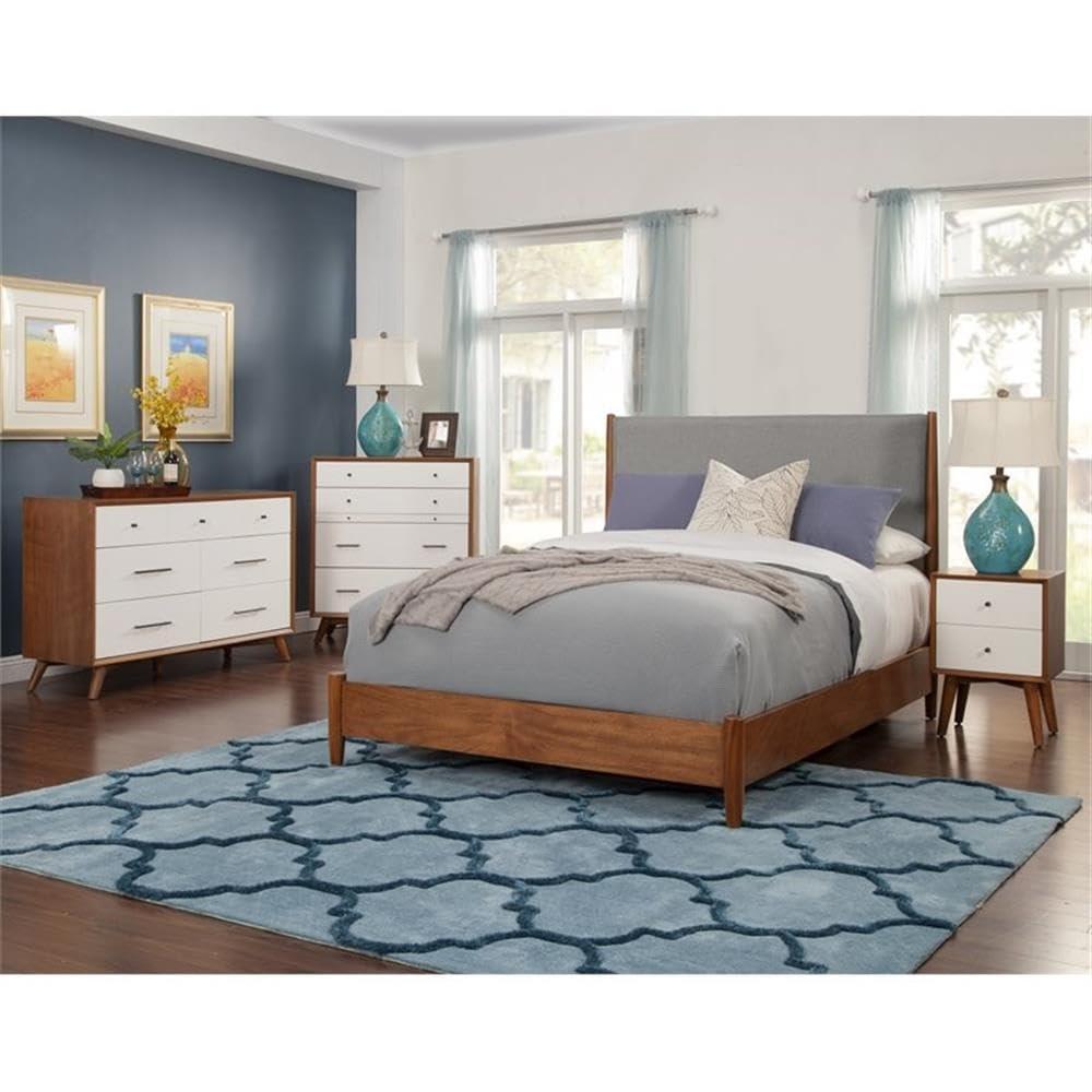 Williams 2 - Drawer Nightstand in Acorn/White