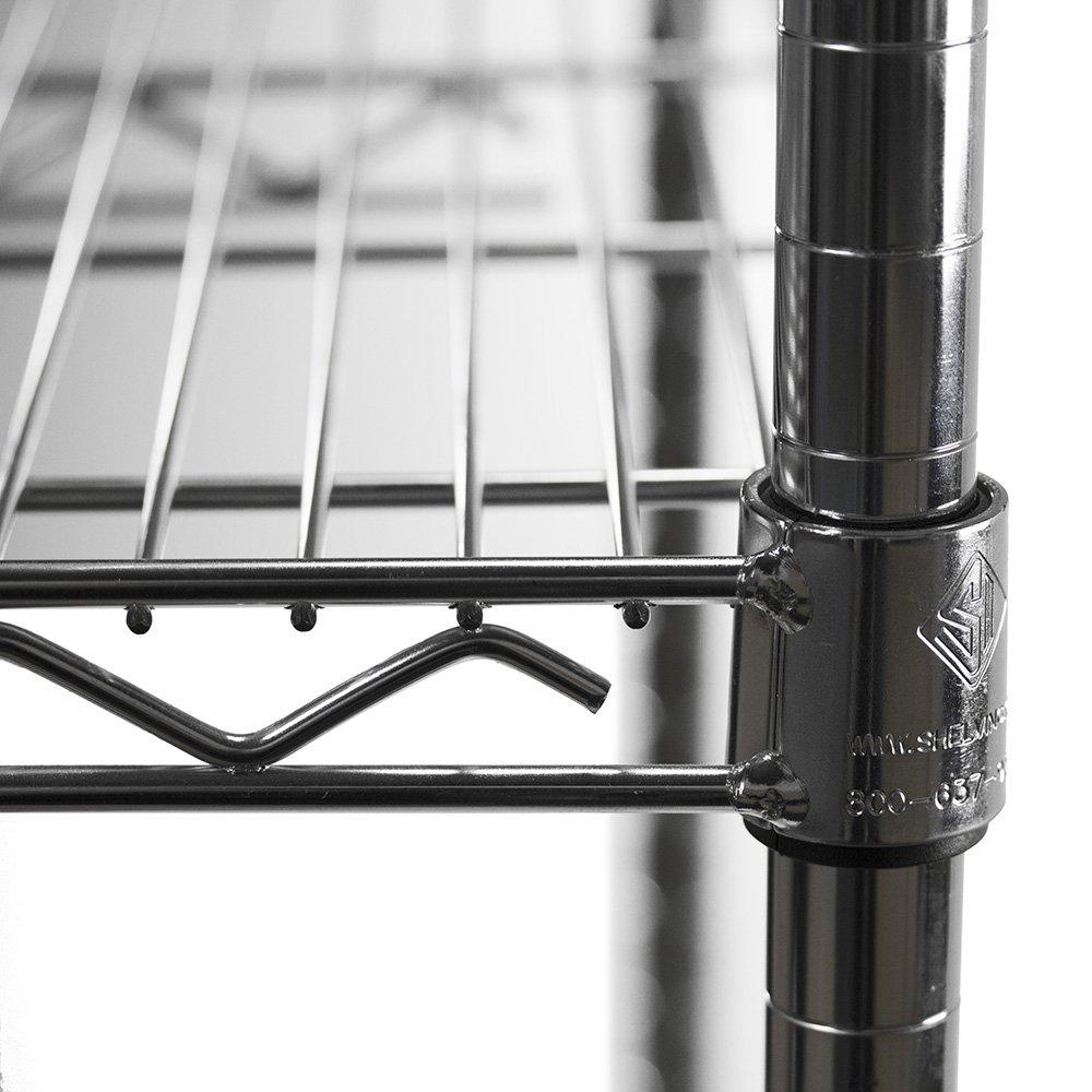 Shelving.com Chrome Wire Shelving with 2 Tier Shelves - 8"d x 24"w x 14"h