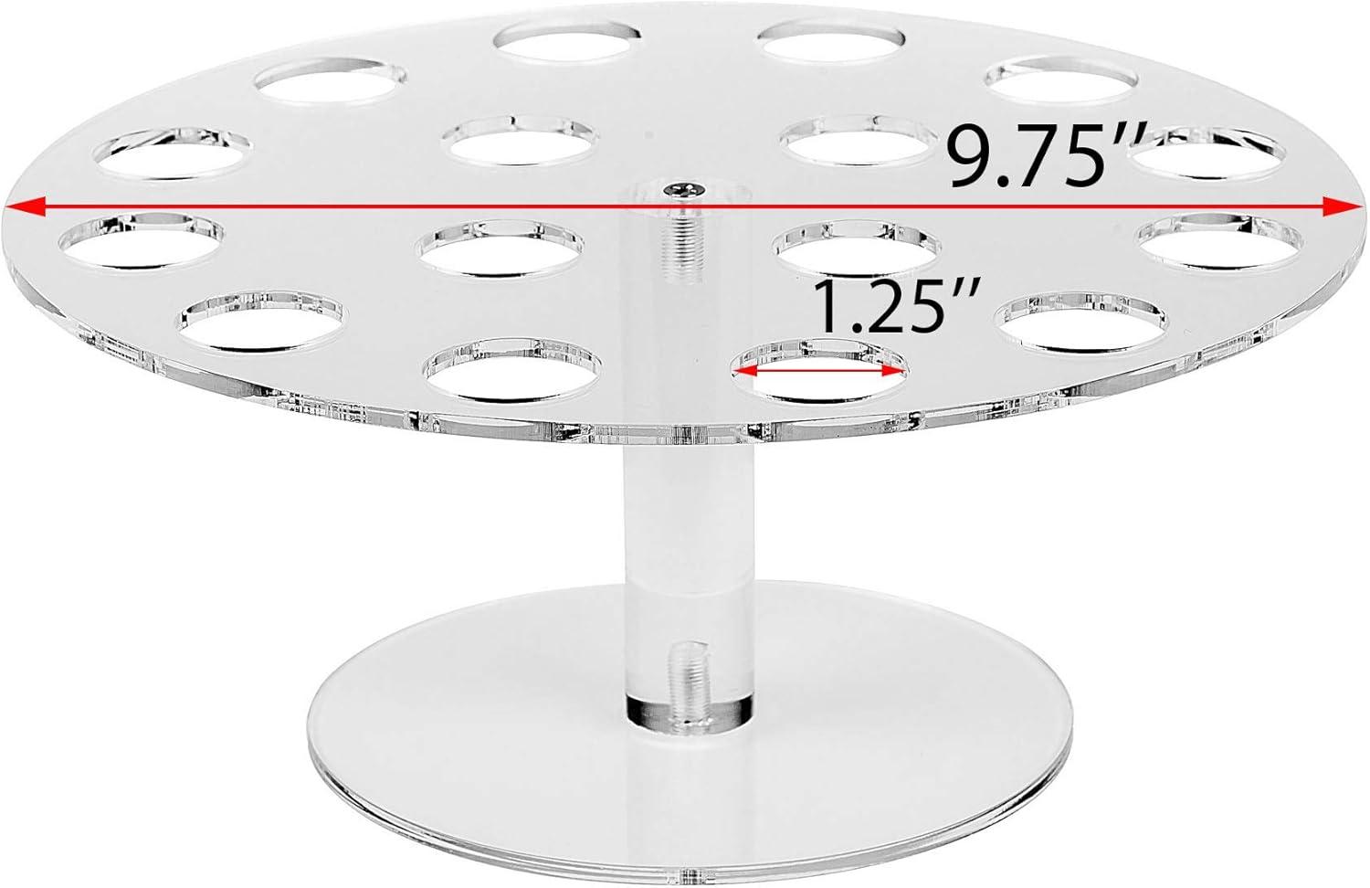 Jusalpha Clear Acrylic Ice Cream Cone/Sushi Hand Roll Stand Holder Christmas Halloween Candy Decorative (Capacity: 24)