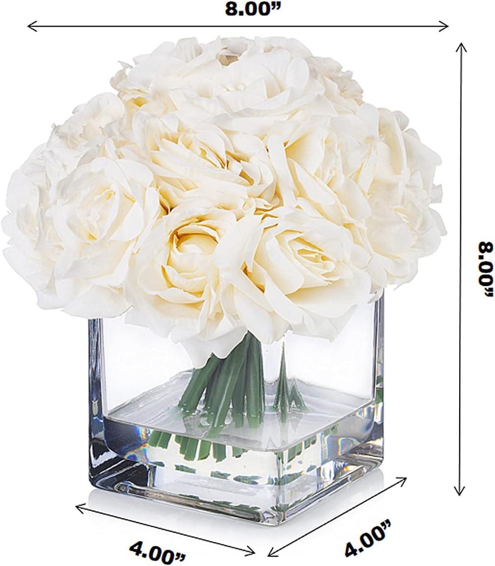 Fabric Rose Arrangement in Vase