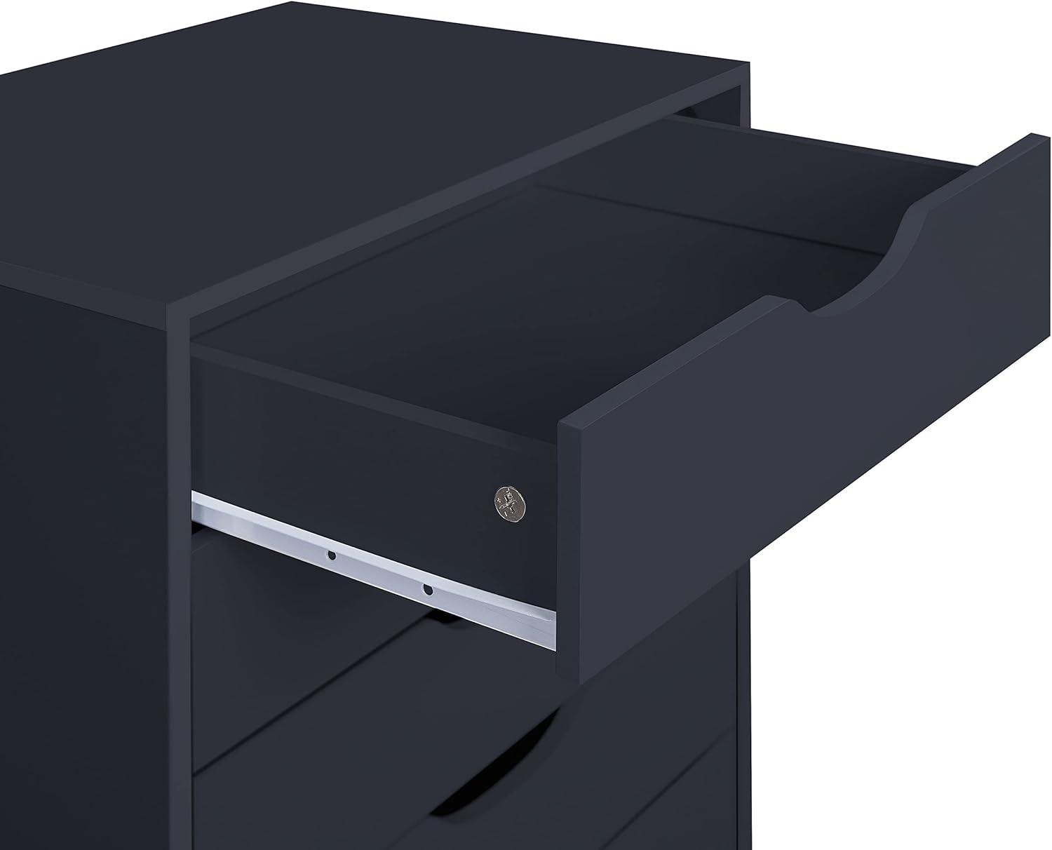 Drawer Dresser, Tall Dressers for bedroom, Kids dresser with drawers, Small Dresser for Closet, Makeup dresser Black 7 Drawer