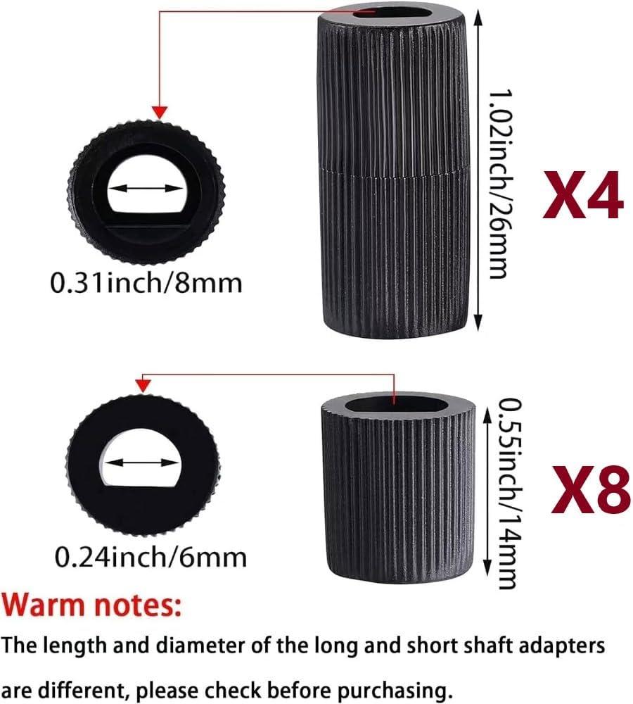 Myenne 4 Pack Oven Control Switch Knobs With 12 Adapters Universal Stove Knobs Replacements Burner Range Knobs For Oven Stove Range Black