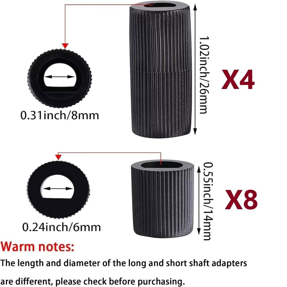 Myenne 4 Pack Oven Control Switch Knobs With 12 Adapters Universal Stove Knobs Replacements Burner Range Knobs For Oven Stove Range Black