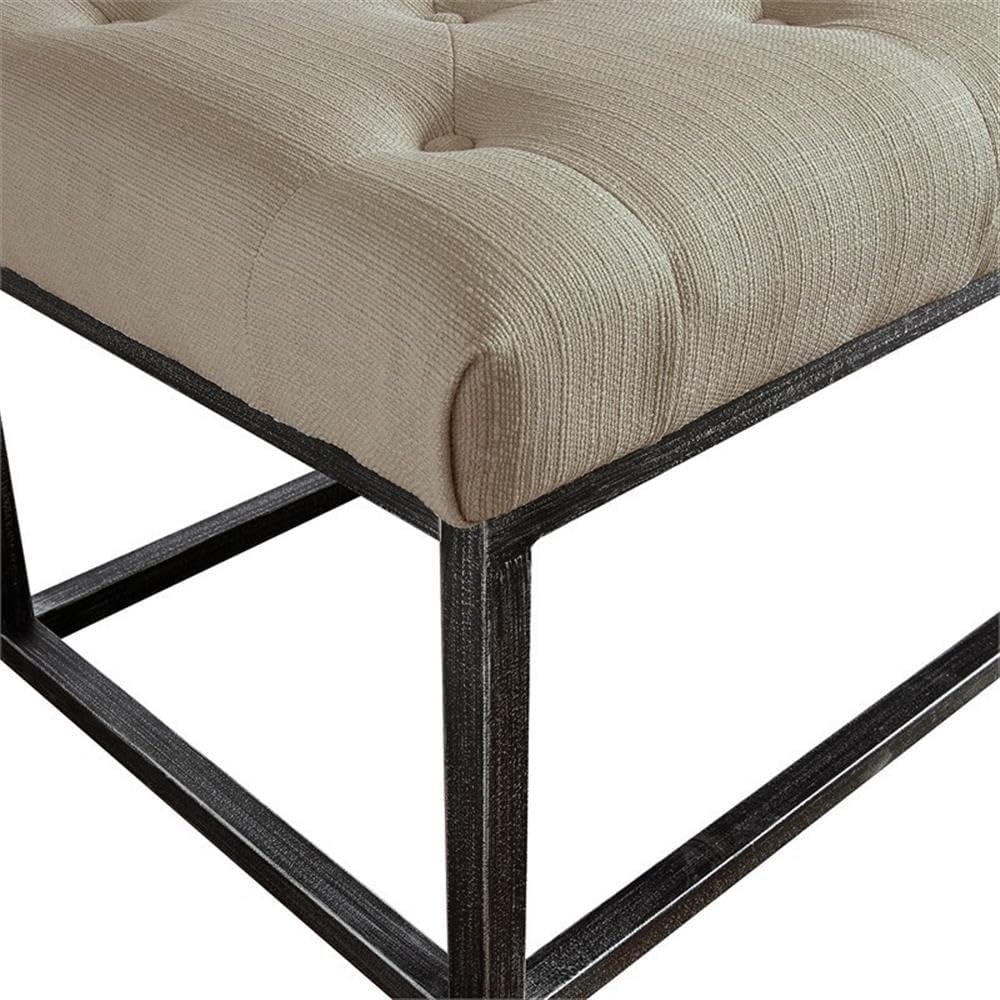 Danes Claire Tufted Bench with Iron Legs, Modern 72.5" Bench for Bedroom or Living Room