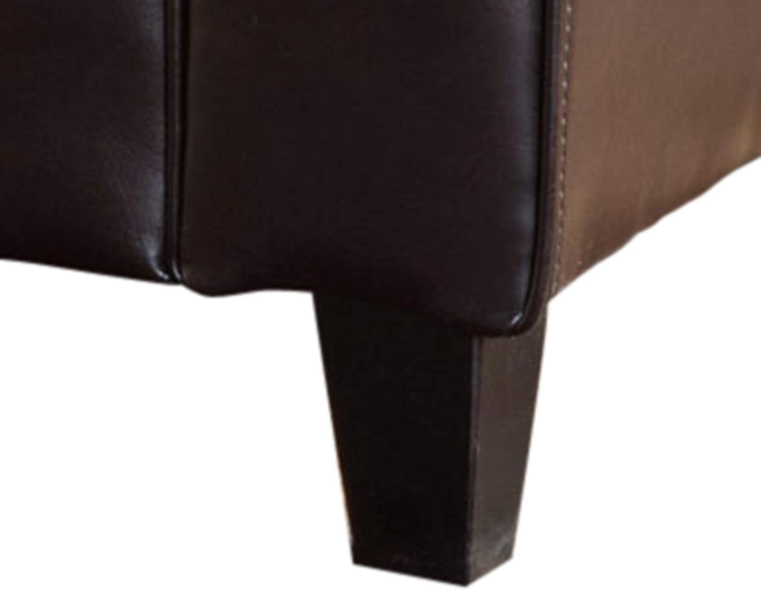 Keiko Storage Bench - Brown Leather - Christopher Knight Home: Elegant Tufted Design, Soft-Close Hinge