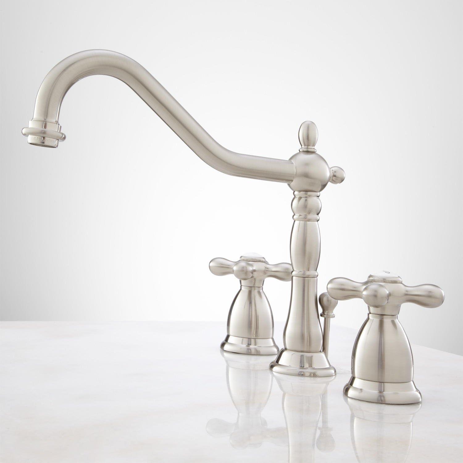 Victorian Widespread Bathroom Faucet with Cross Handles