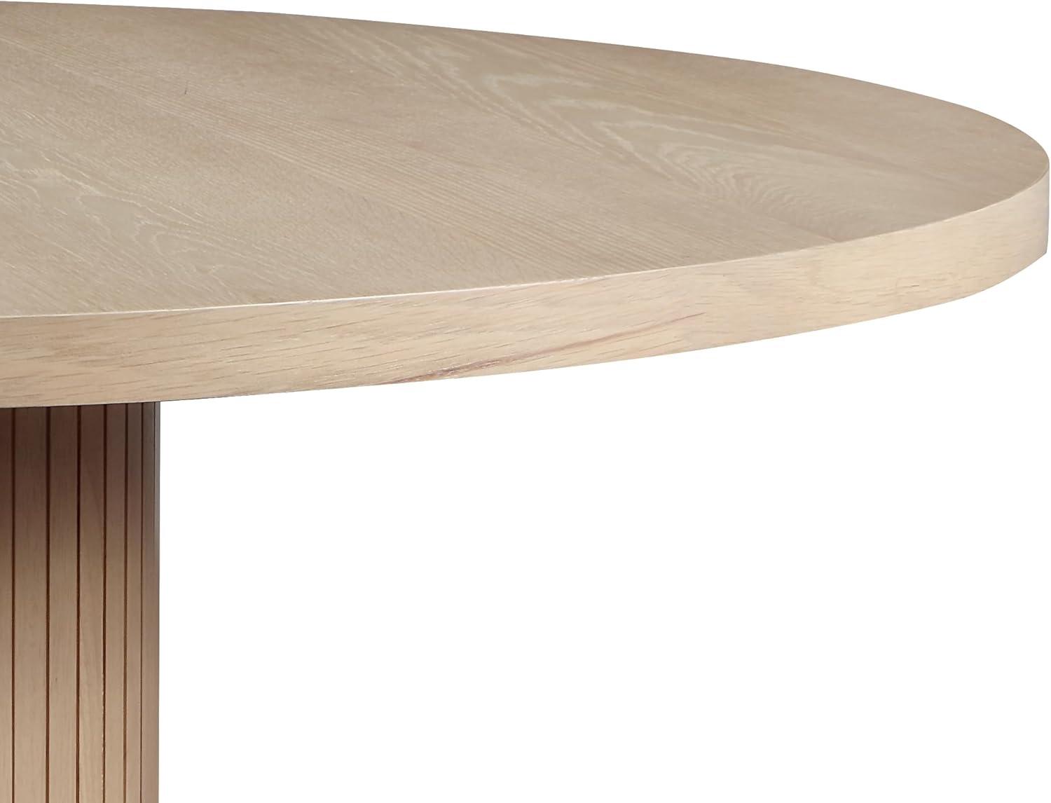 Lilola Home 59" Rectangle Pedestal Dining Table, Oak