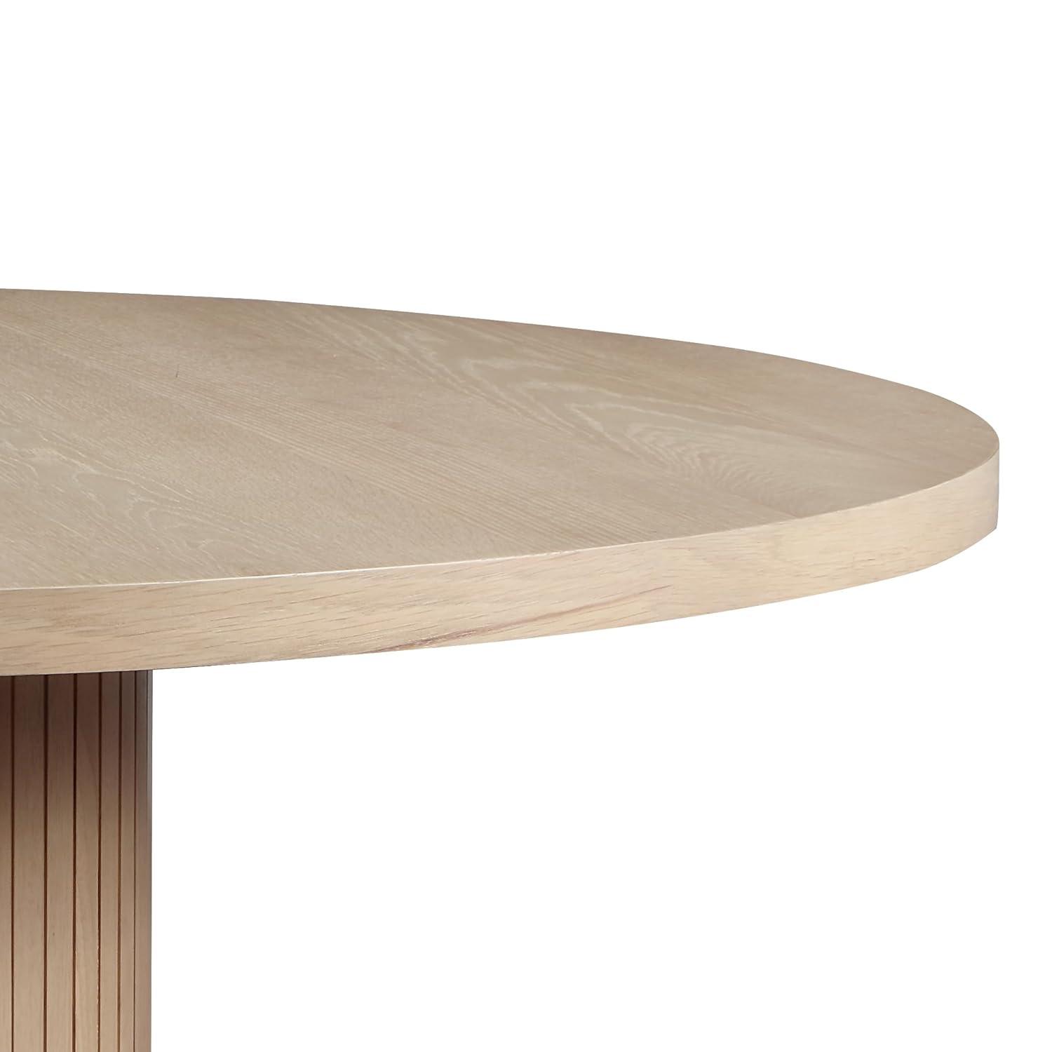 Lilola Home 59" Rectangle Pedestal Dining Table, Oak