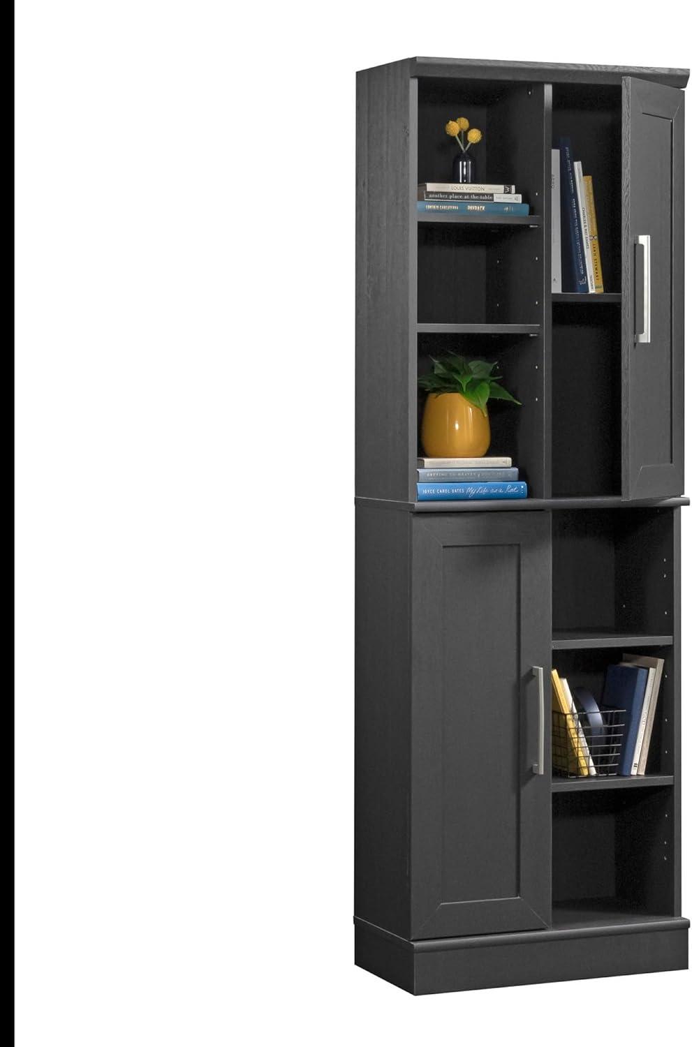 Sauder Homeplus Engineered Wood Storage Cabinet in Raven Oak Finish