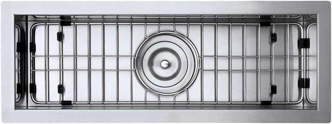 Ruvati Bar Prep Sink Narrow Trough Undermount 16 Gauge Stainless Steel Single Bowl